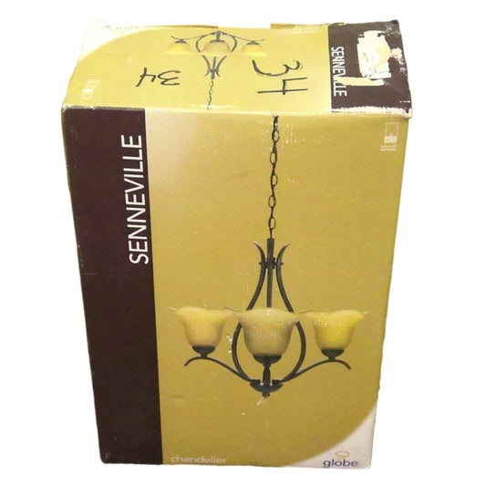 Rustic Iron 3-Light Chandelier