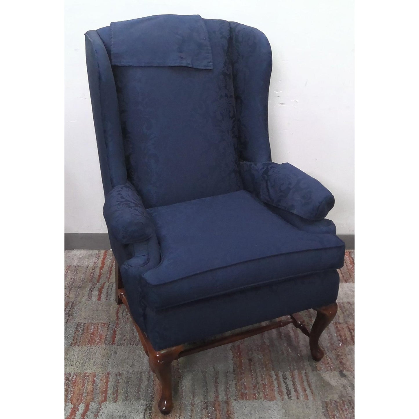 Blue Wingback Chair