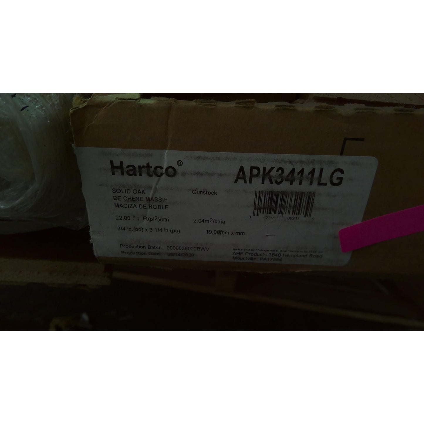 Solid Oak Hardwood Flooring in Gunstock (Total 22-Sq. Ft.), box details