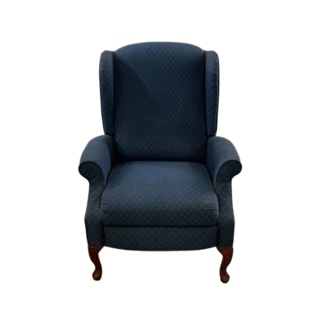 Vintage Navy Wingback Armchair
