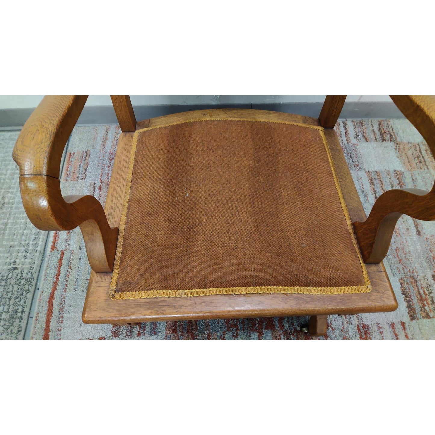 Antique Carved Victorian Platform Rocking Chair