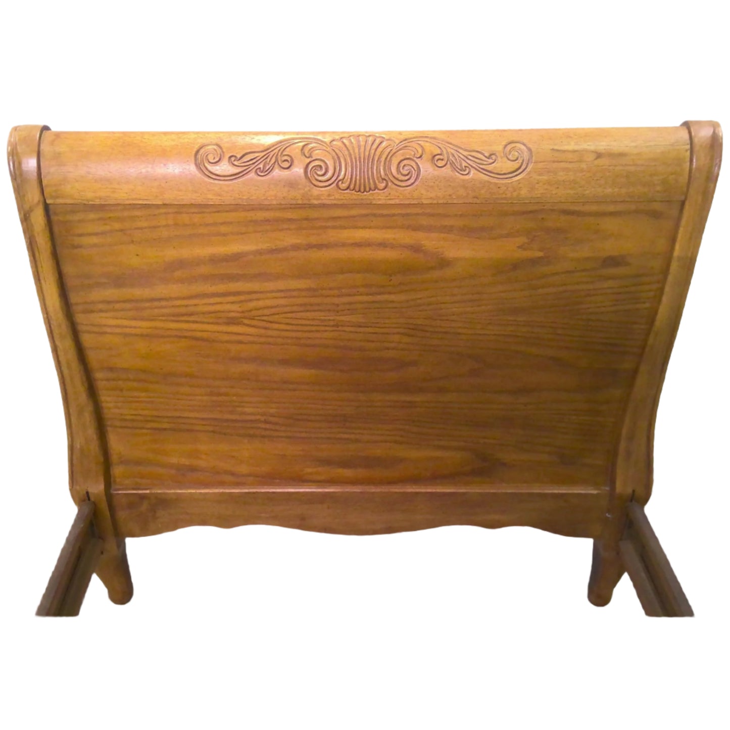 Carved Oak Twin Bed Frame