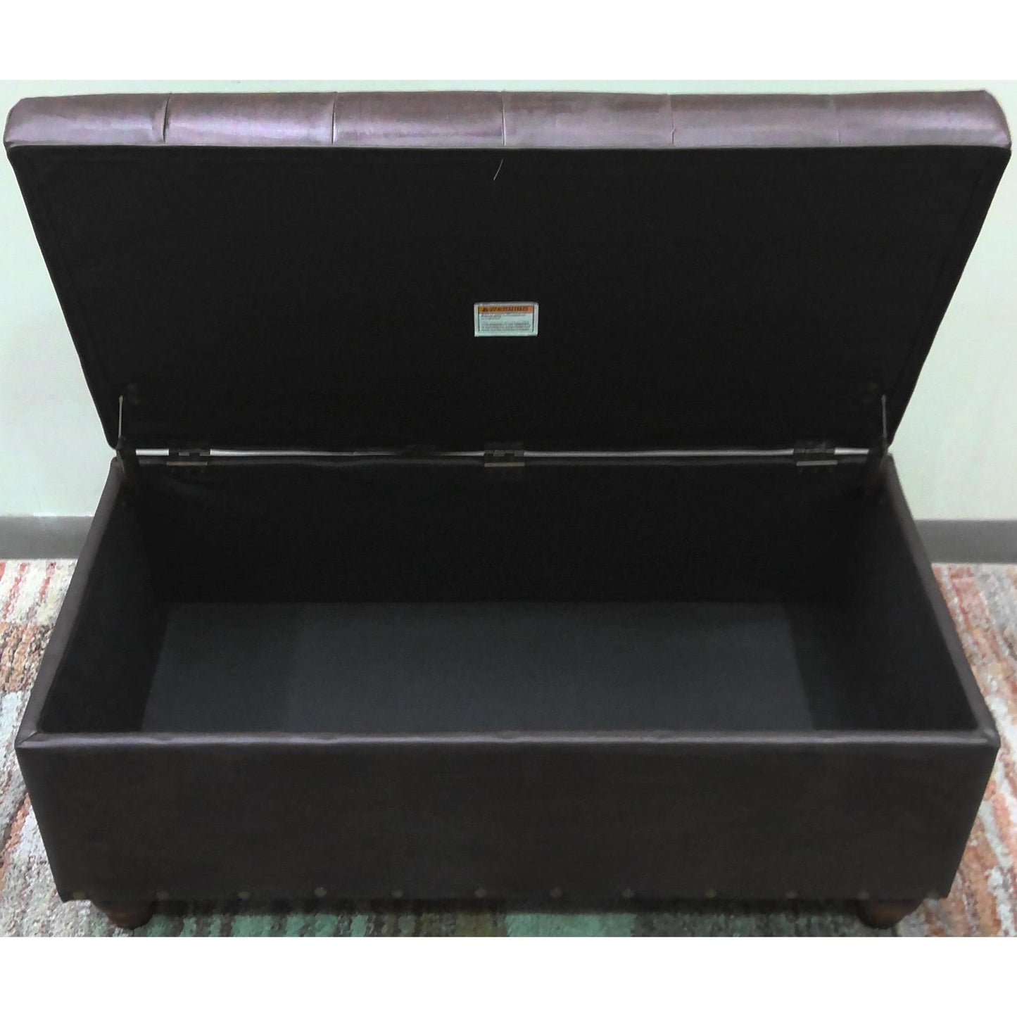 Large Leather Ottoman