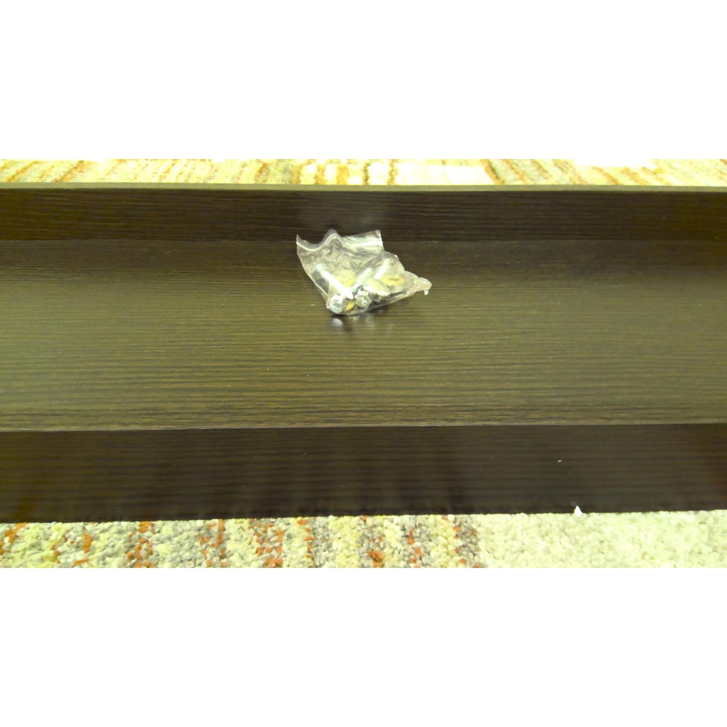 72" Floating Black Wall Shelf