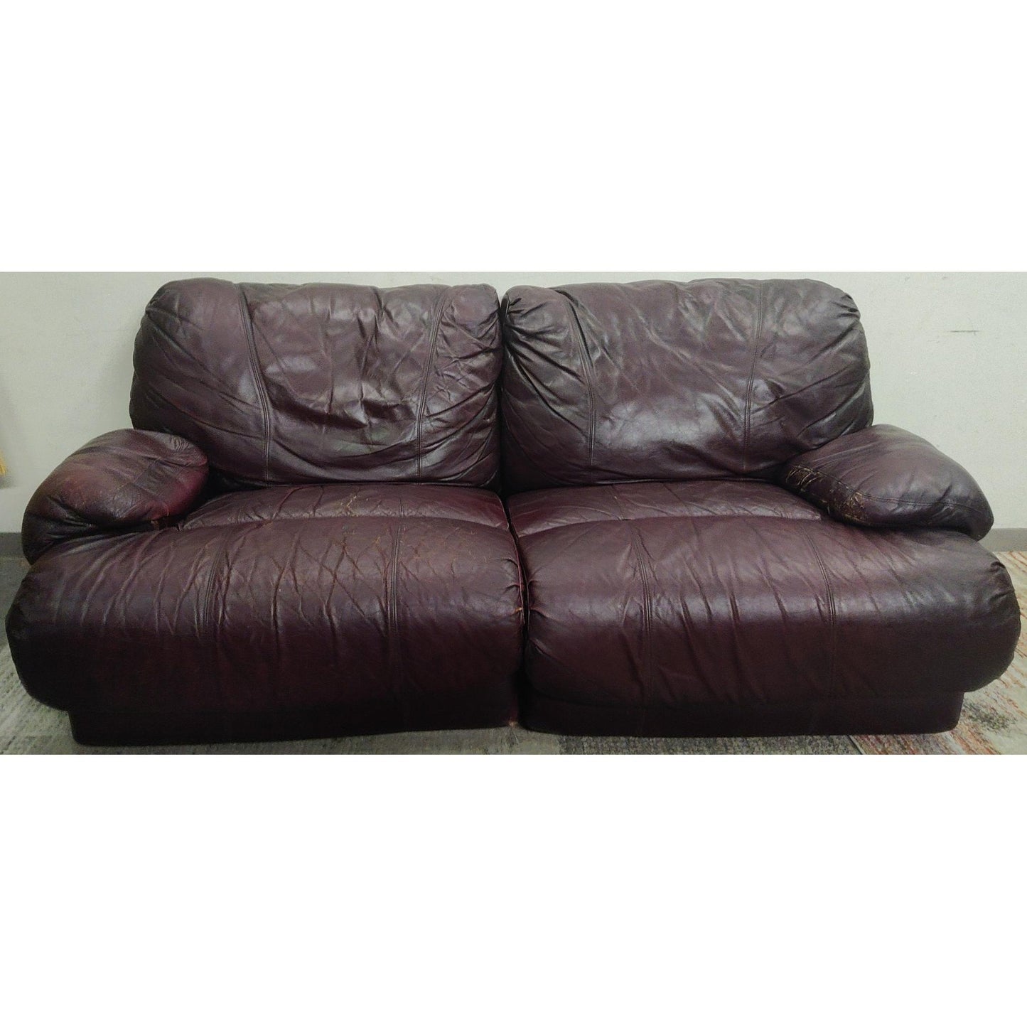 Leather Reclining Sofa