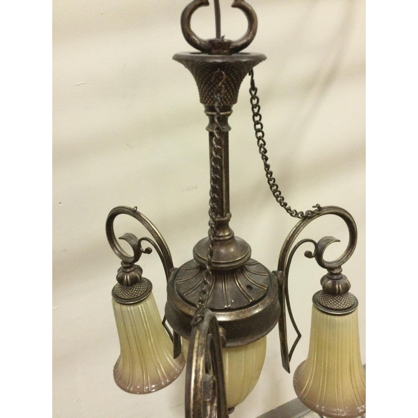 3-Light Antique Bronze Chandelier