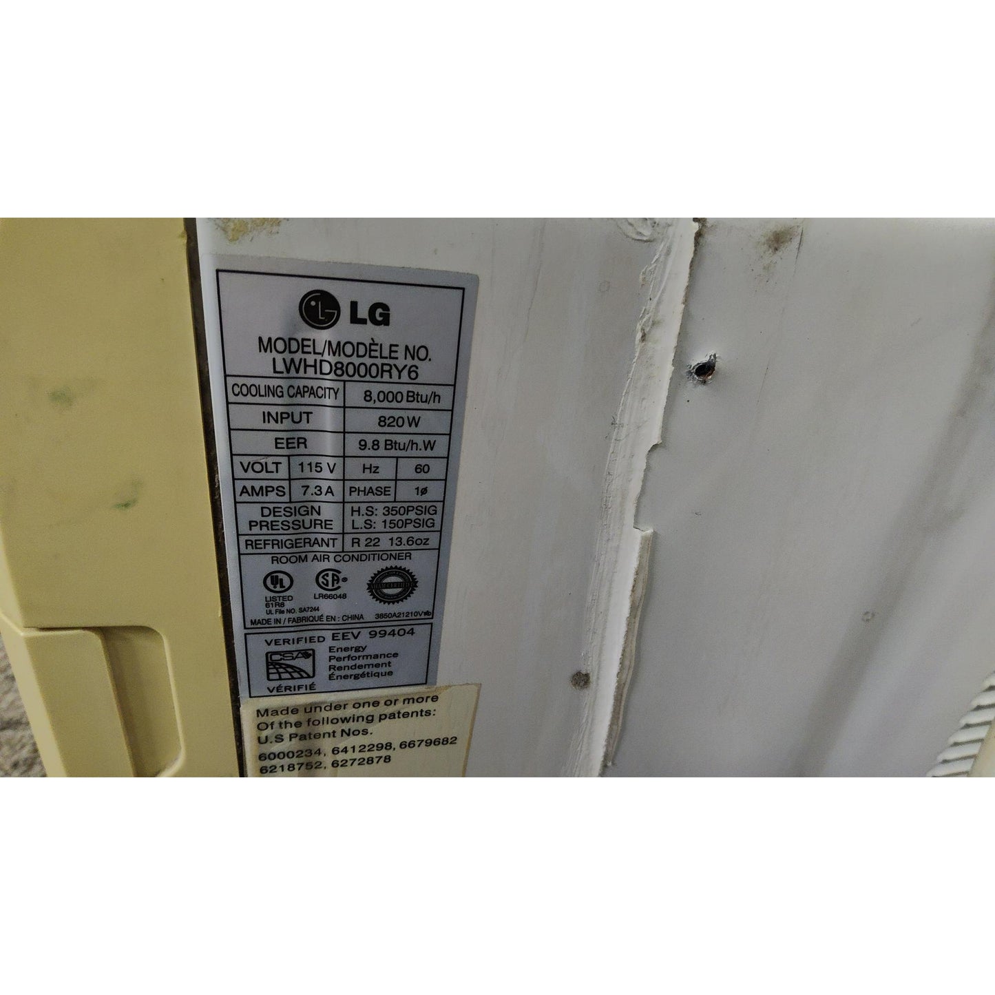 LG 8000 BTU Window Air Conditioner