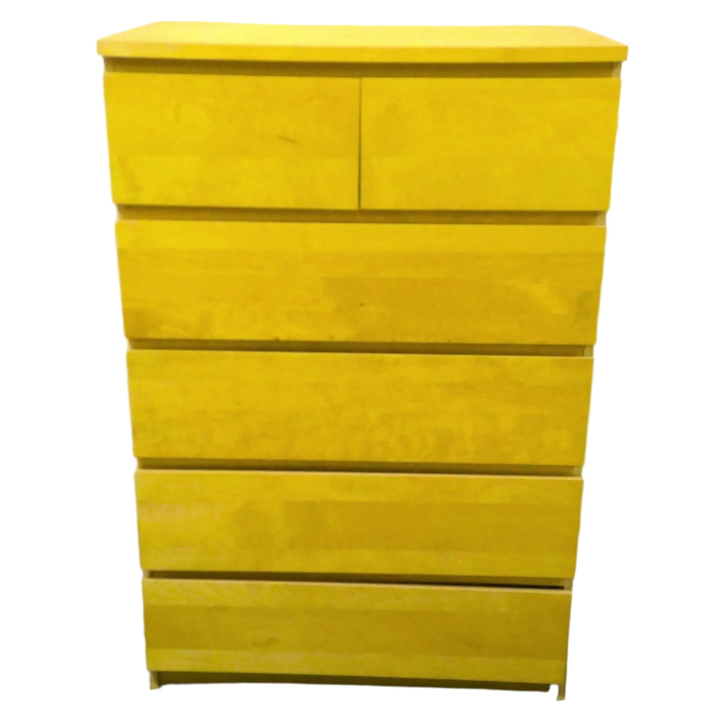White Oak Veneered 6-Drawer Chest (Yellow Finish)