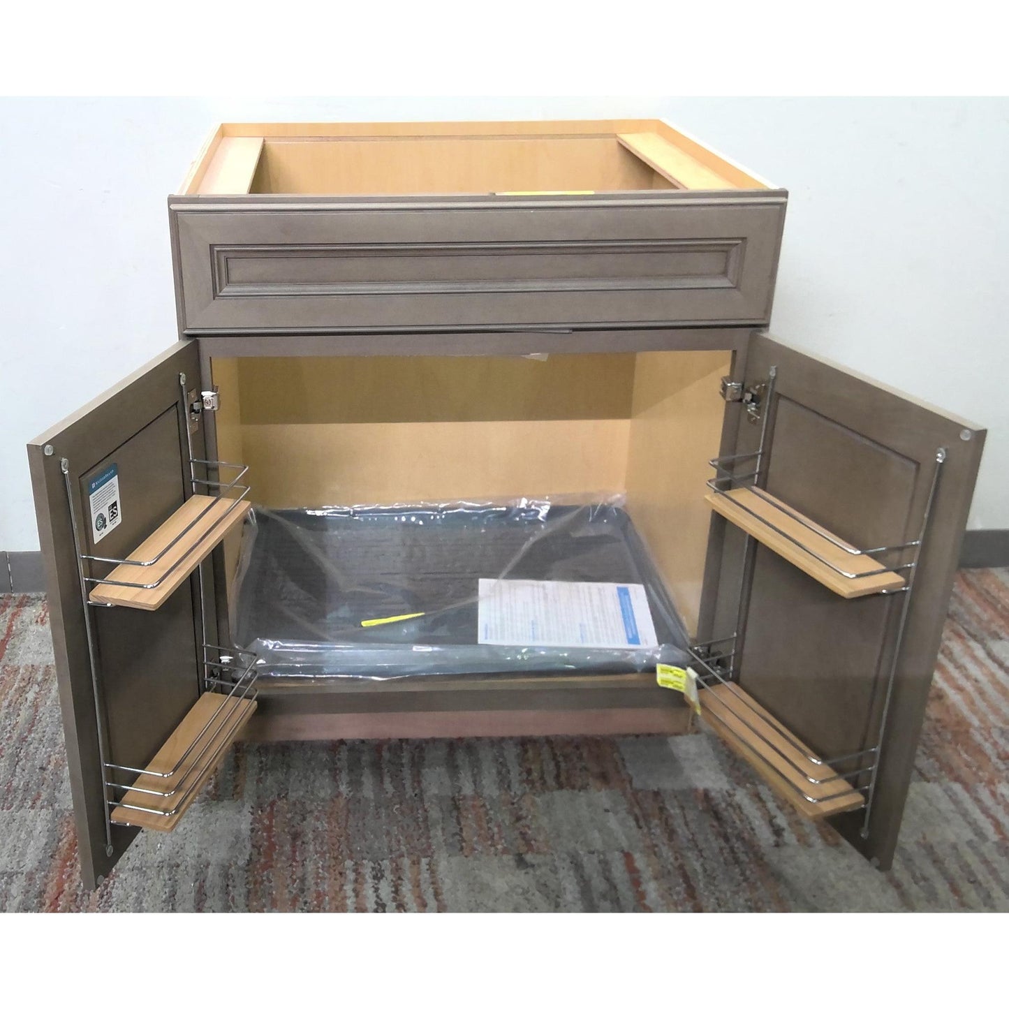 30" Gray Sink Base Cabinet