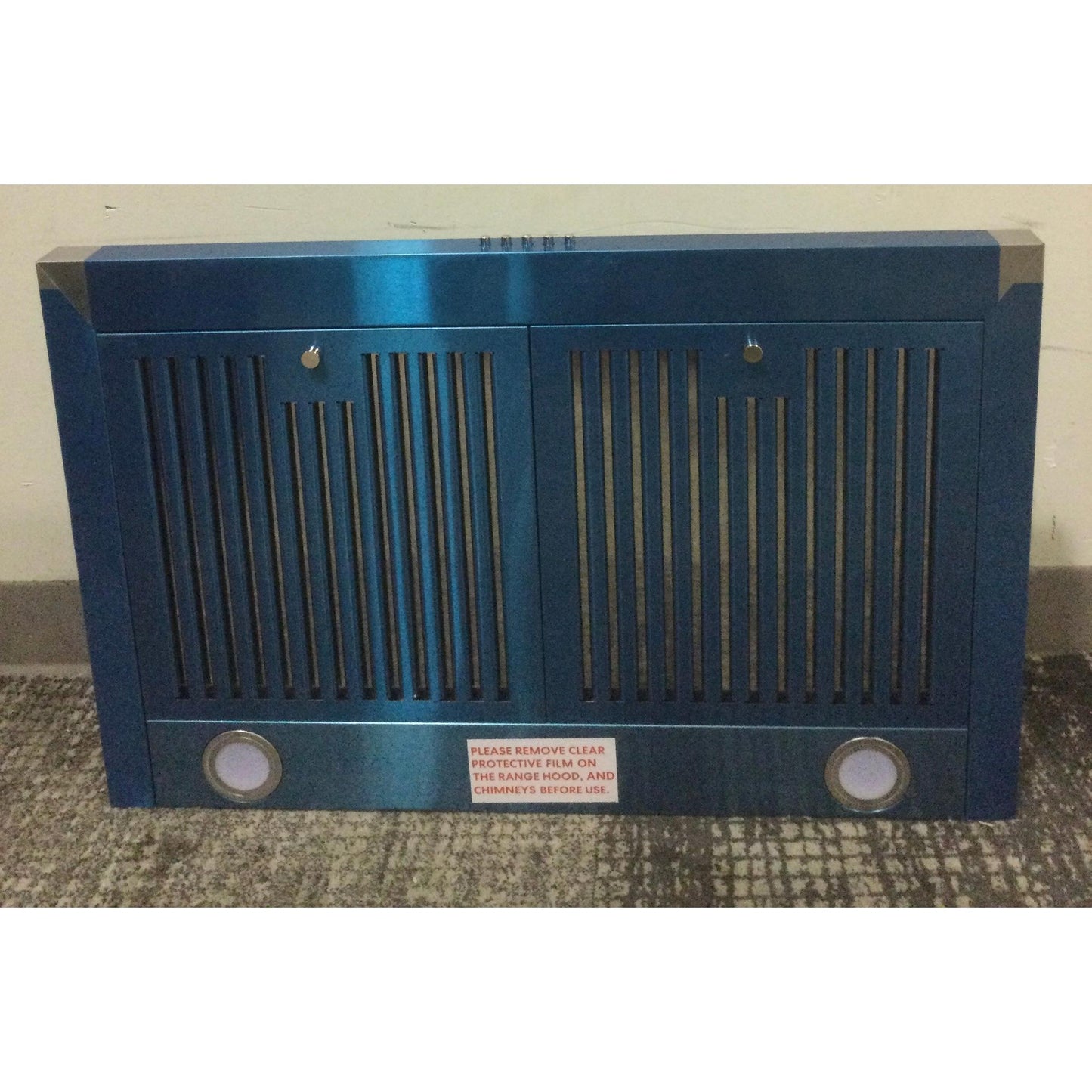 30” Wall-Mount Blue Stainless-Steel Range Hood