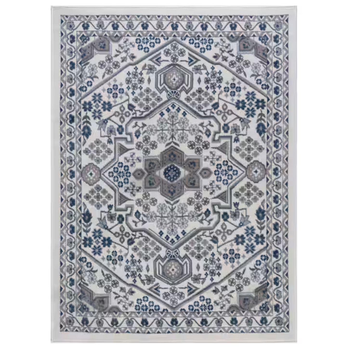 Oriental Cream 5 ft. x 7 ft. Indoor Area Rug