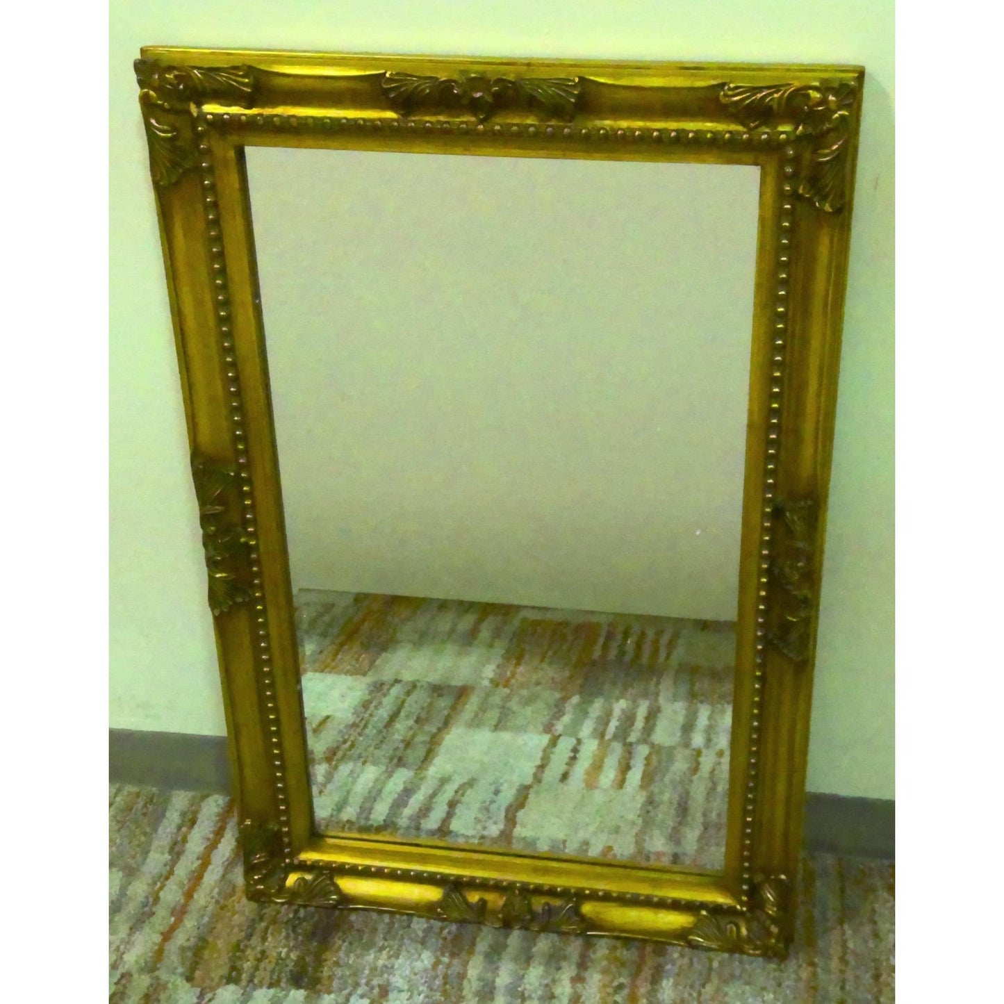 24" Ornate Gold Resin Wall Mirror