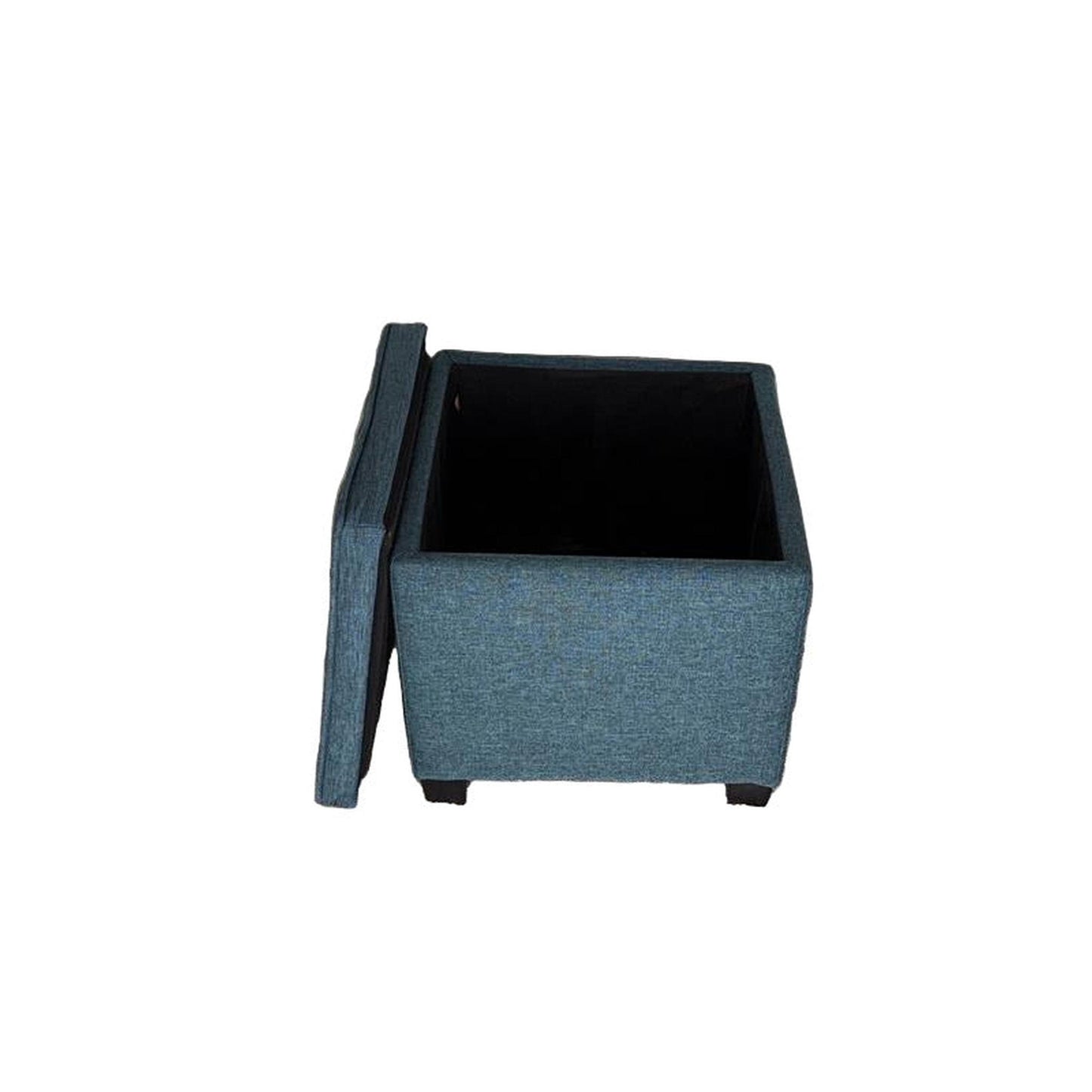 Blue Storage Ottoman