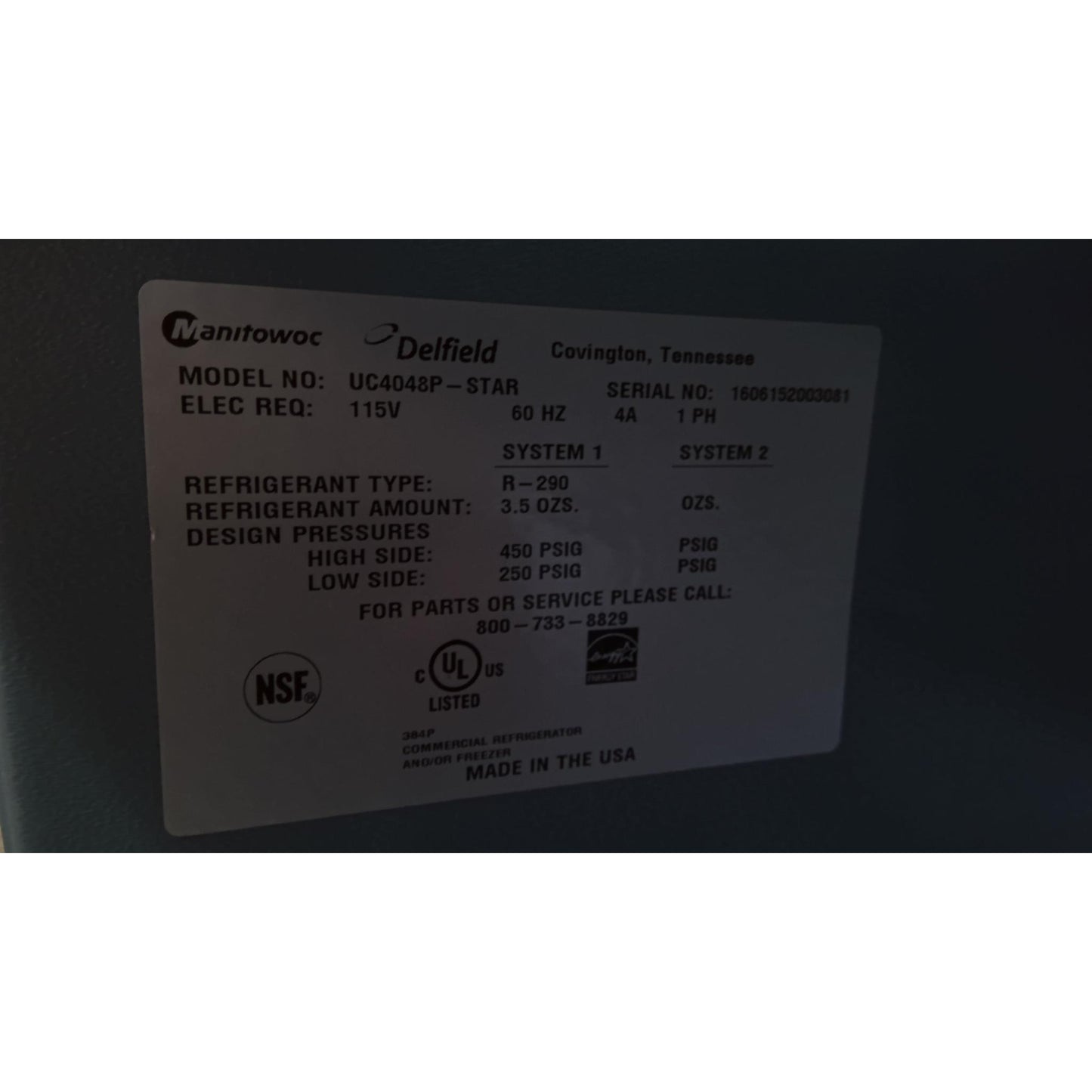 Delfield 48" Undercounter Refrigerator