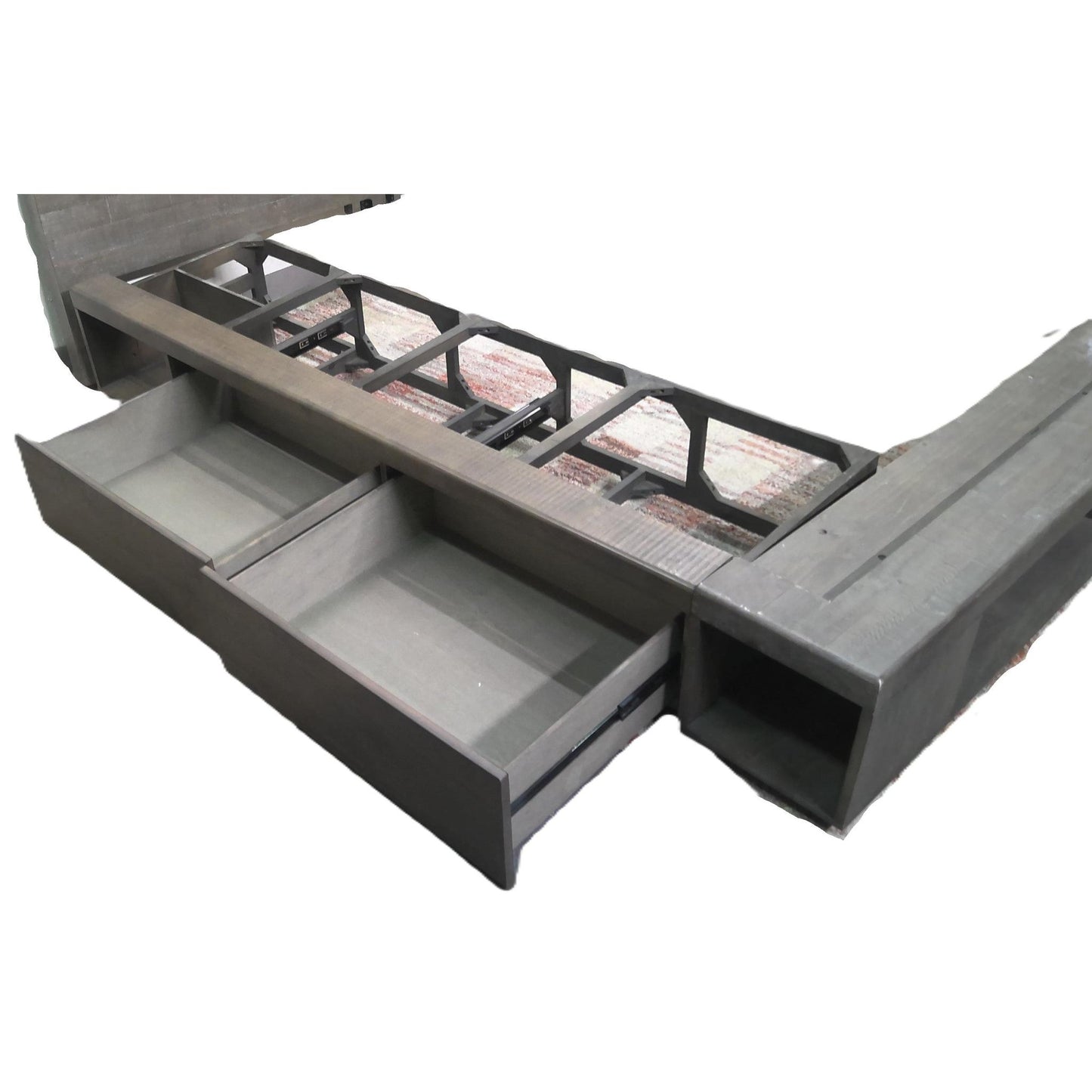 King Bed Frame with Drawers