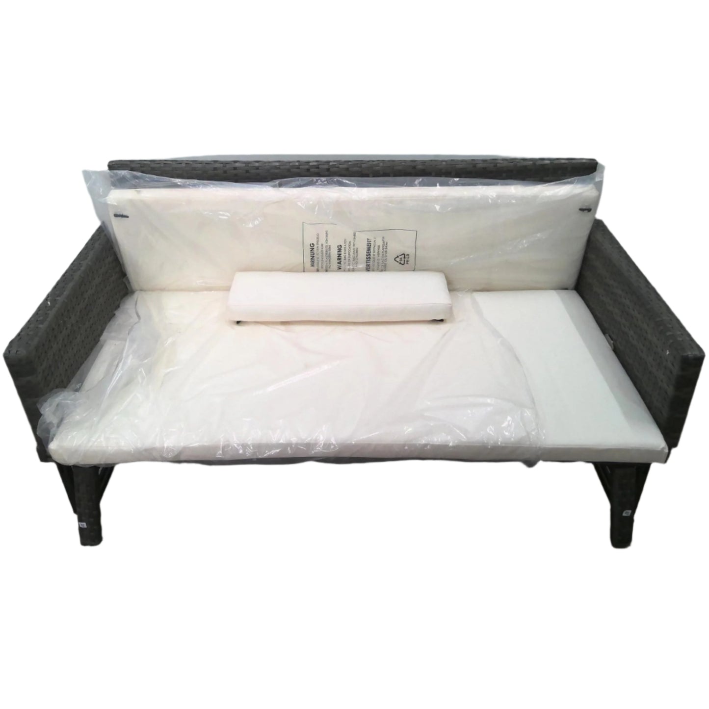 Convertible Wicker Patio Daybed, front