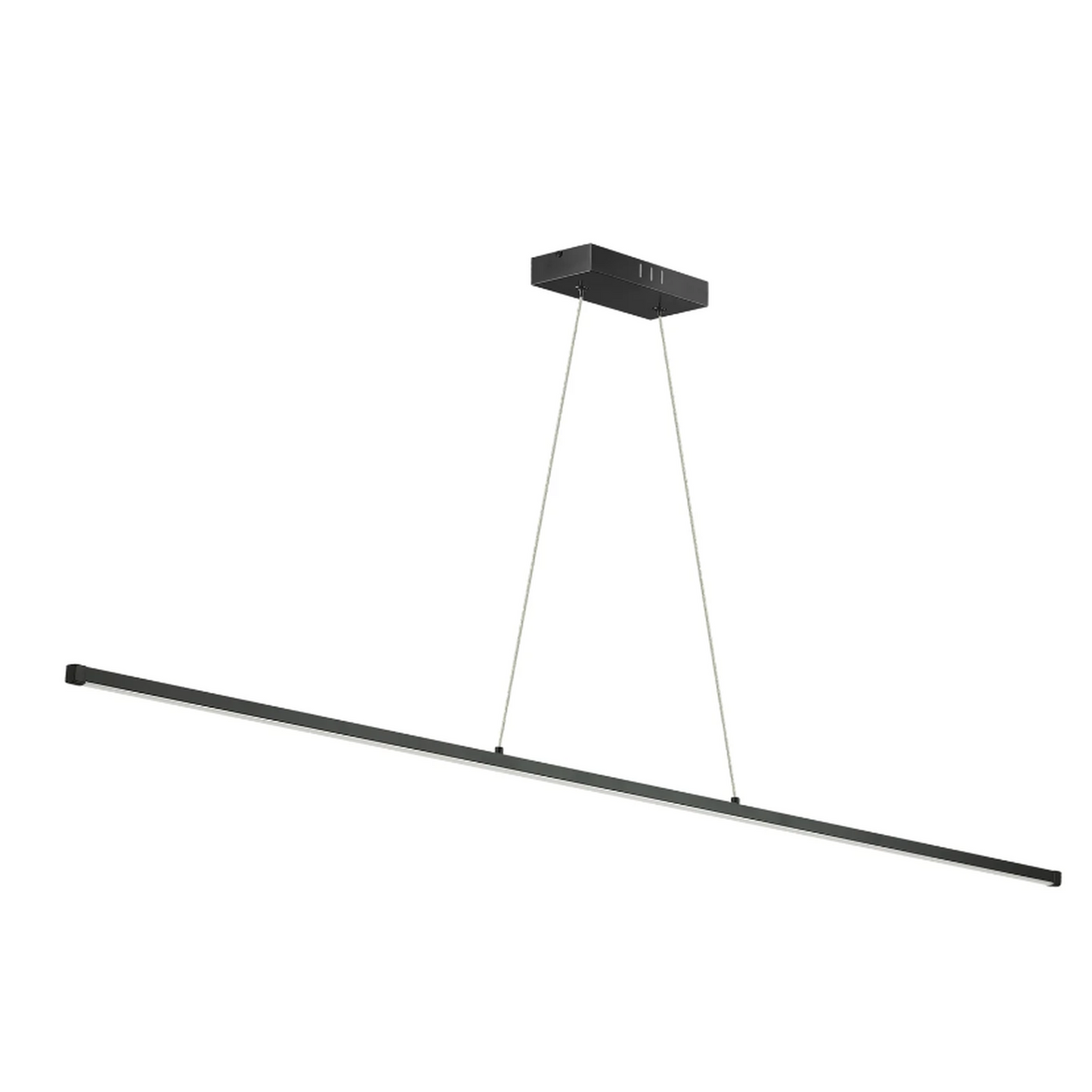30W Led Horizontal Pendant Matte Black with White Acrylic Diffuser