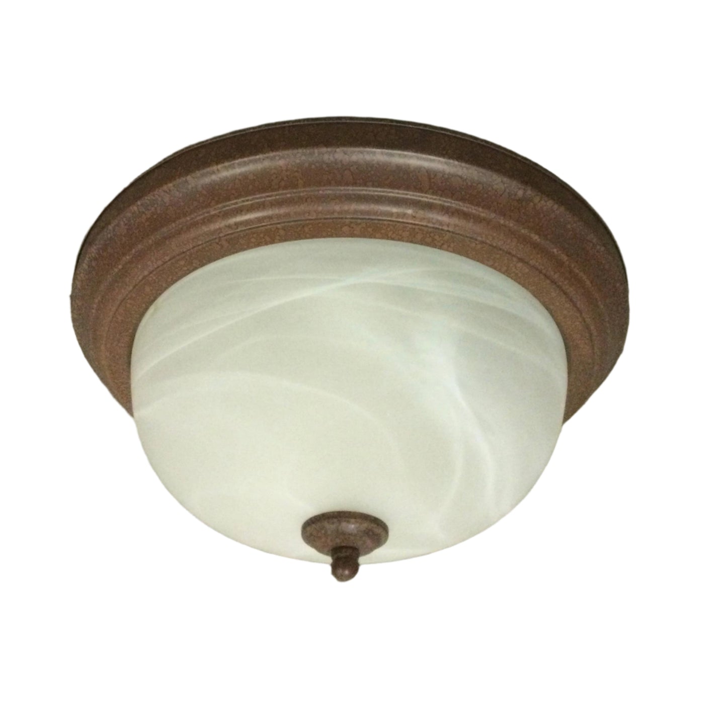1-Light Patinated Bronze Flush Mount