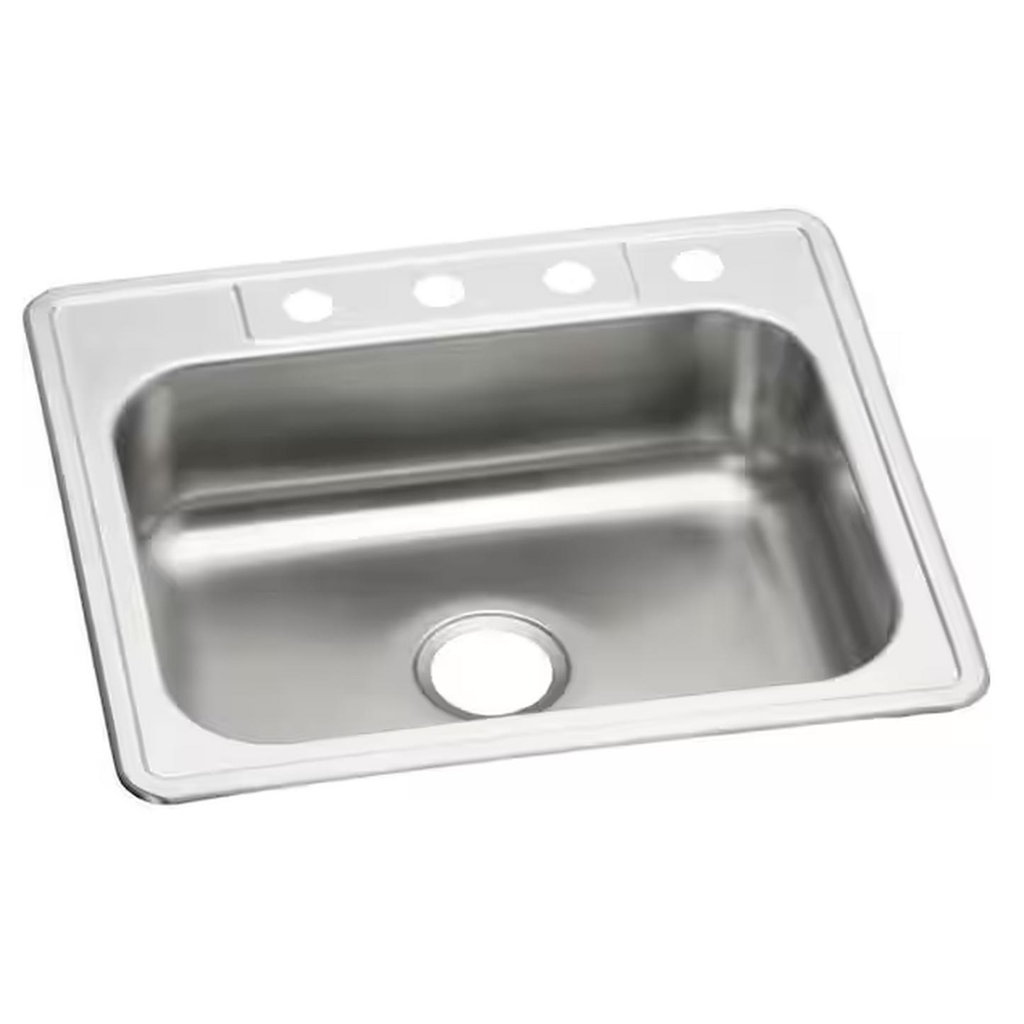 25" Single-Bowl 22-Gauge Stainless-Steel Drop-In Sink