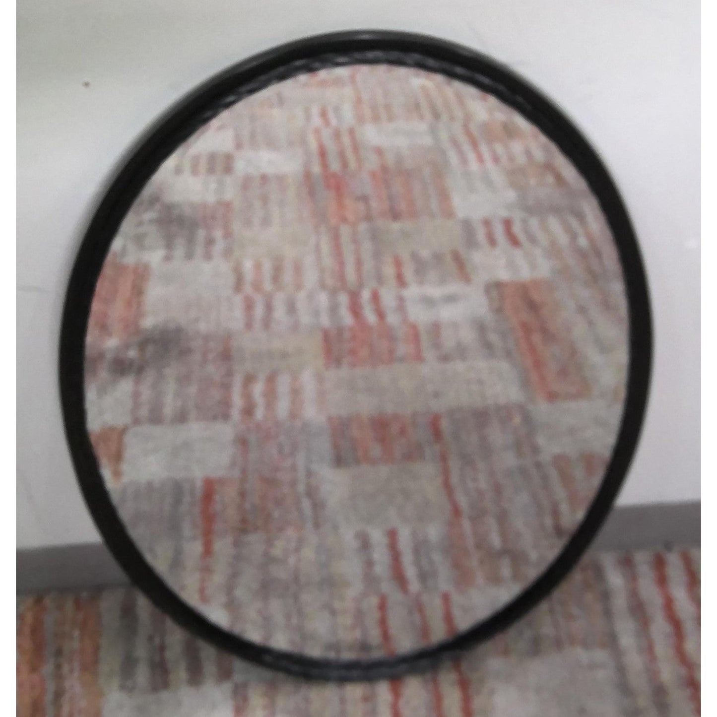 Matte Black Oval Mirror