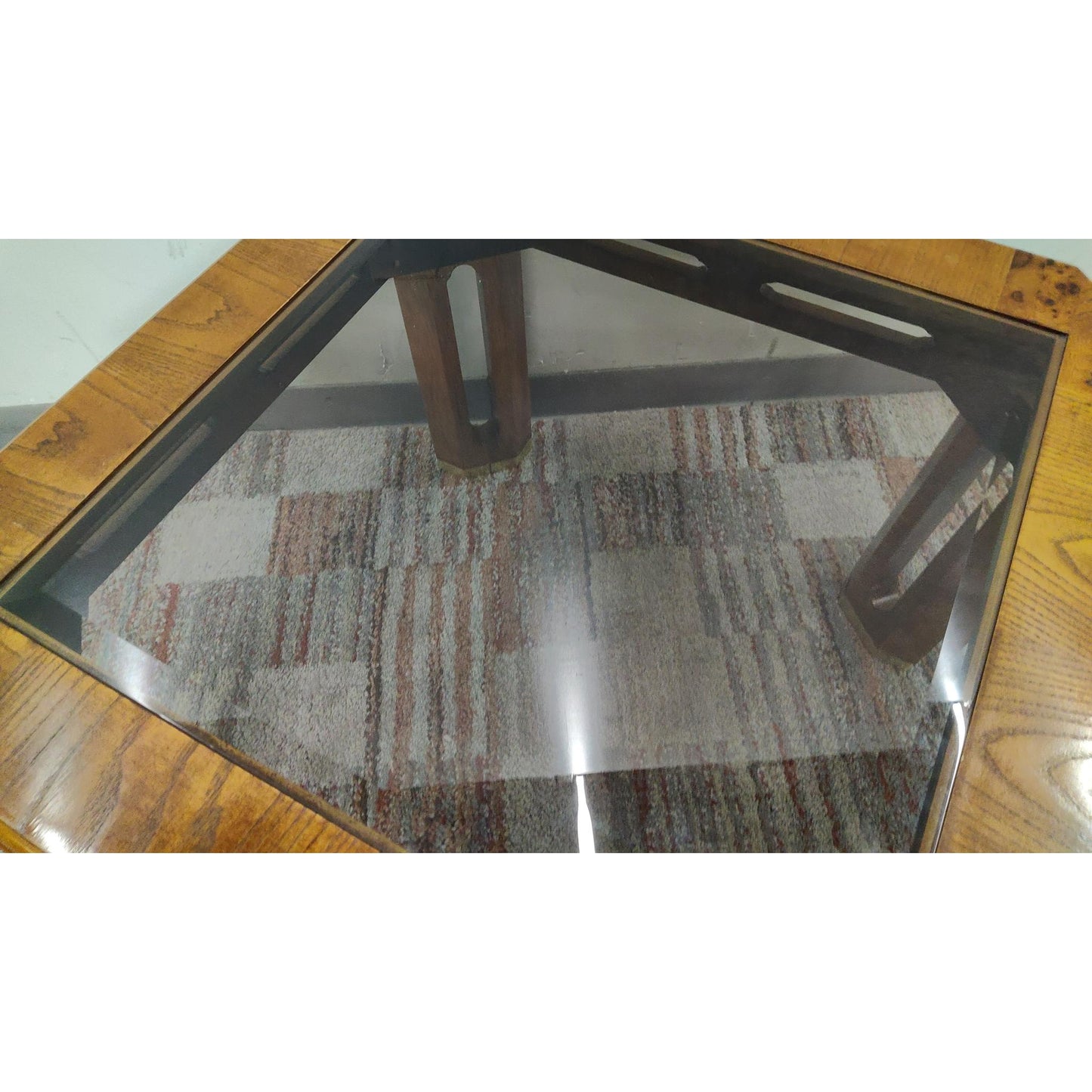 28" Glass Top End Table