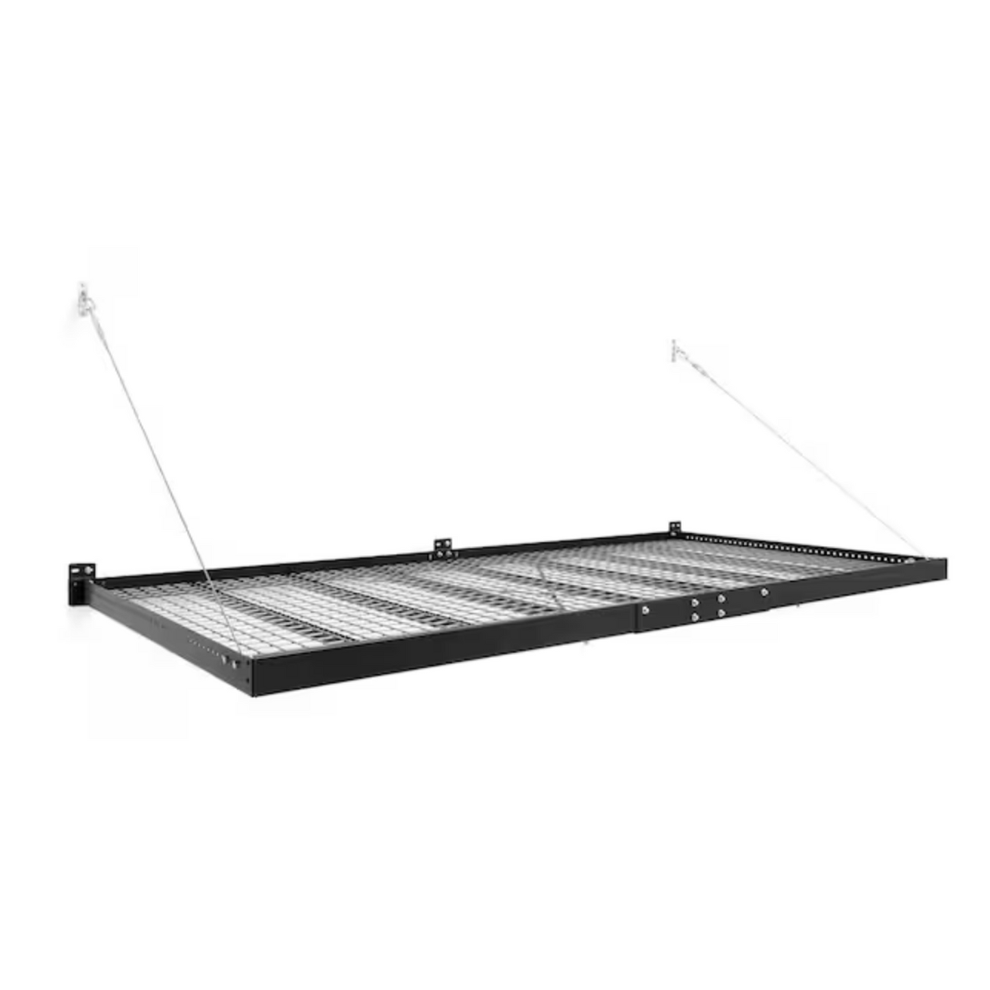 48 in. x 96 in. Steel Garage Wall Shelving in Black