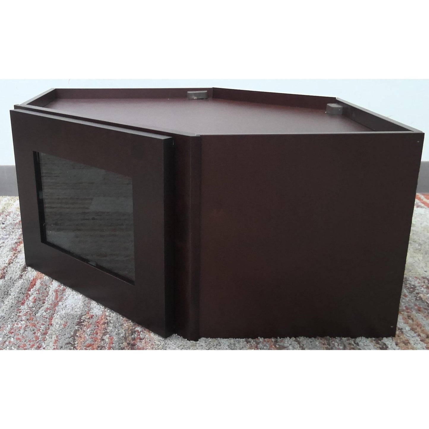 24" x 12" Glass Door Espresso Upper Cabinet