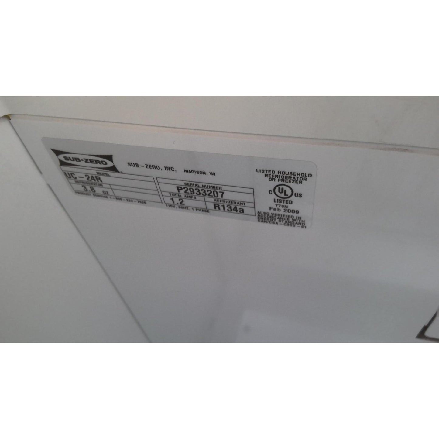 Sub-Zero 24" Undercounter Refrigerator