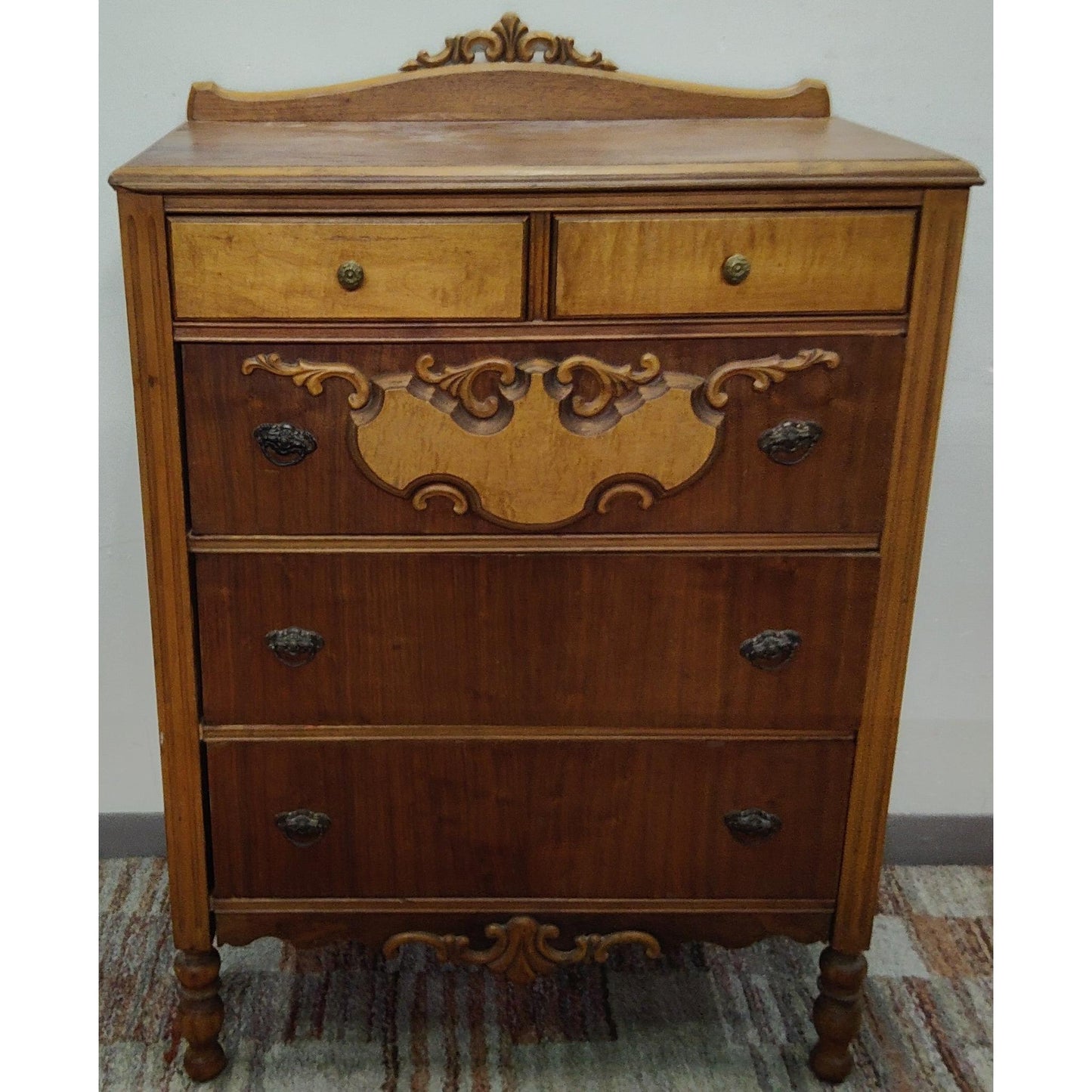 Vintage Ornate Wood Dresser