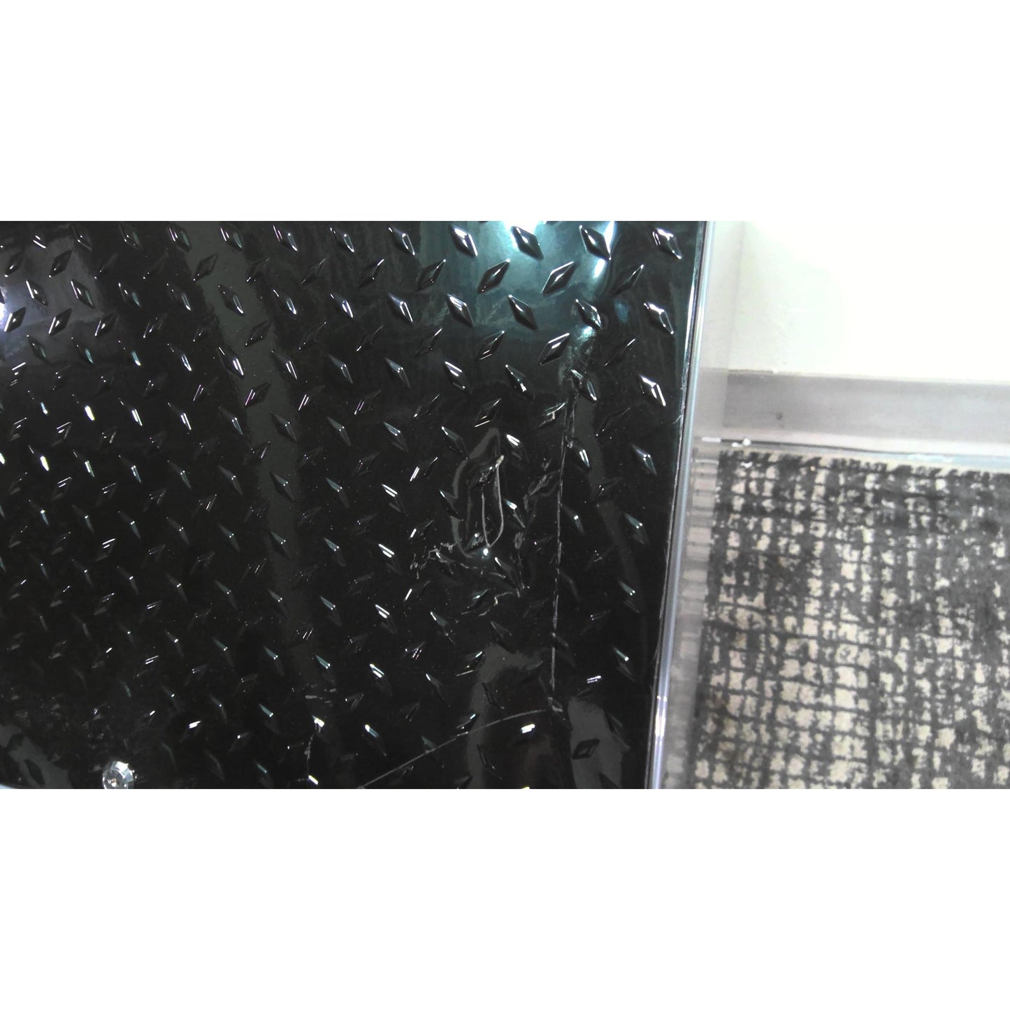 24" x 18" Black Diamond Plate Steel Wall Cabinet