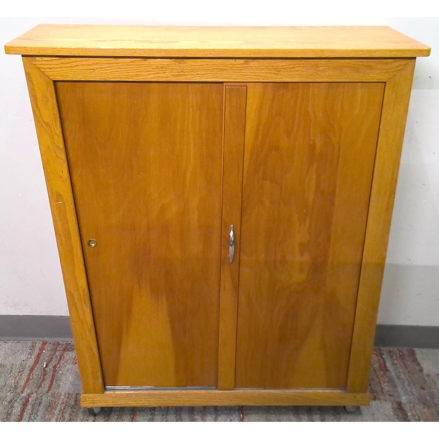 Rolling Wood Cabinet