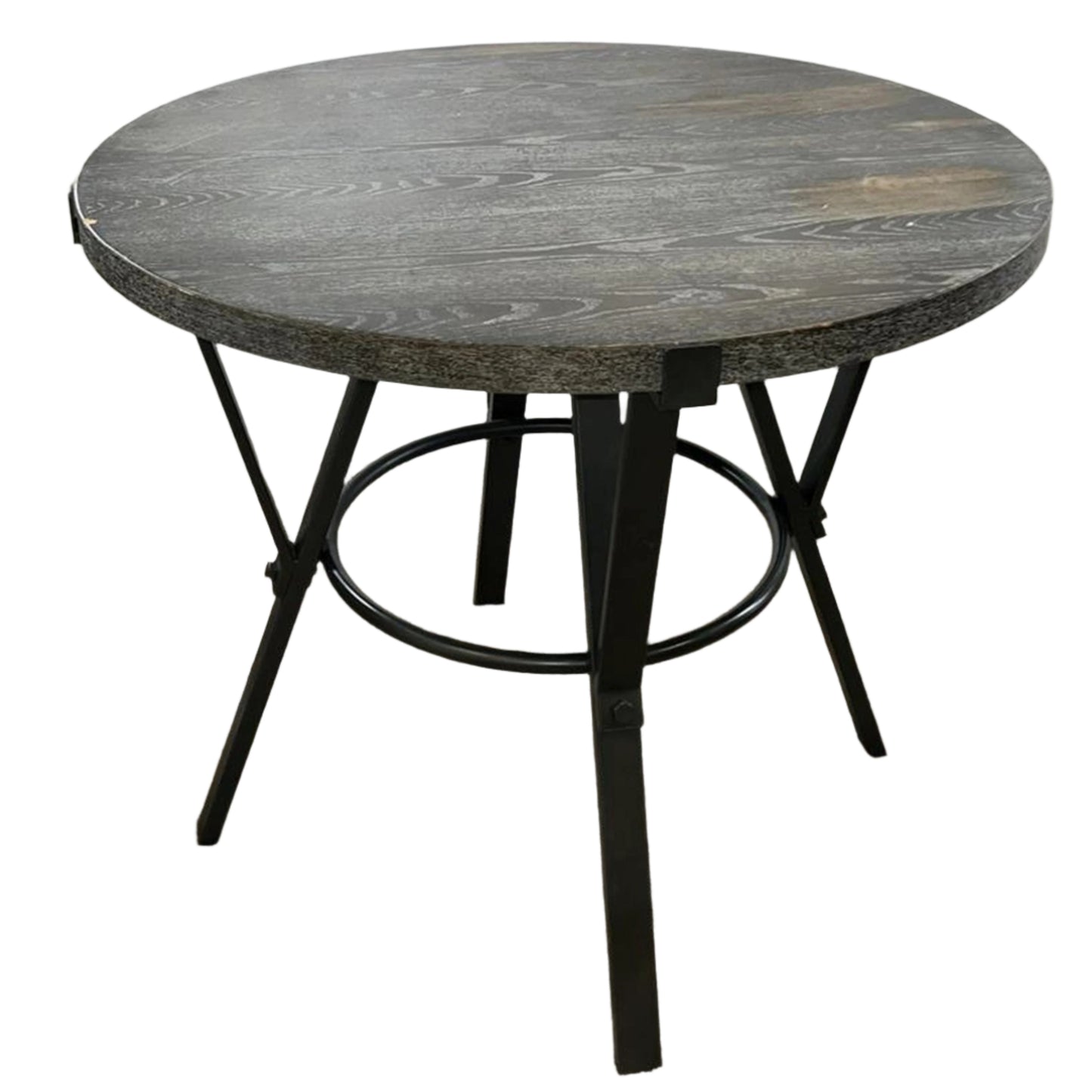Rustic Gray Round Table