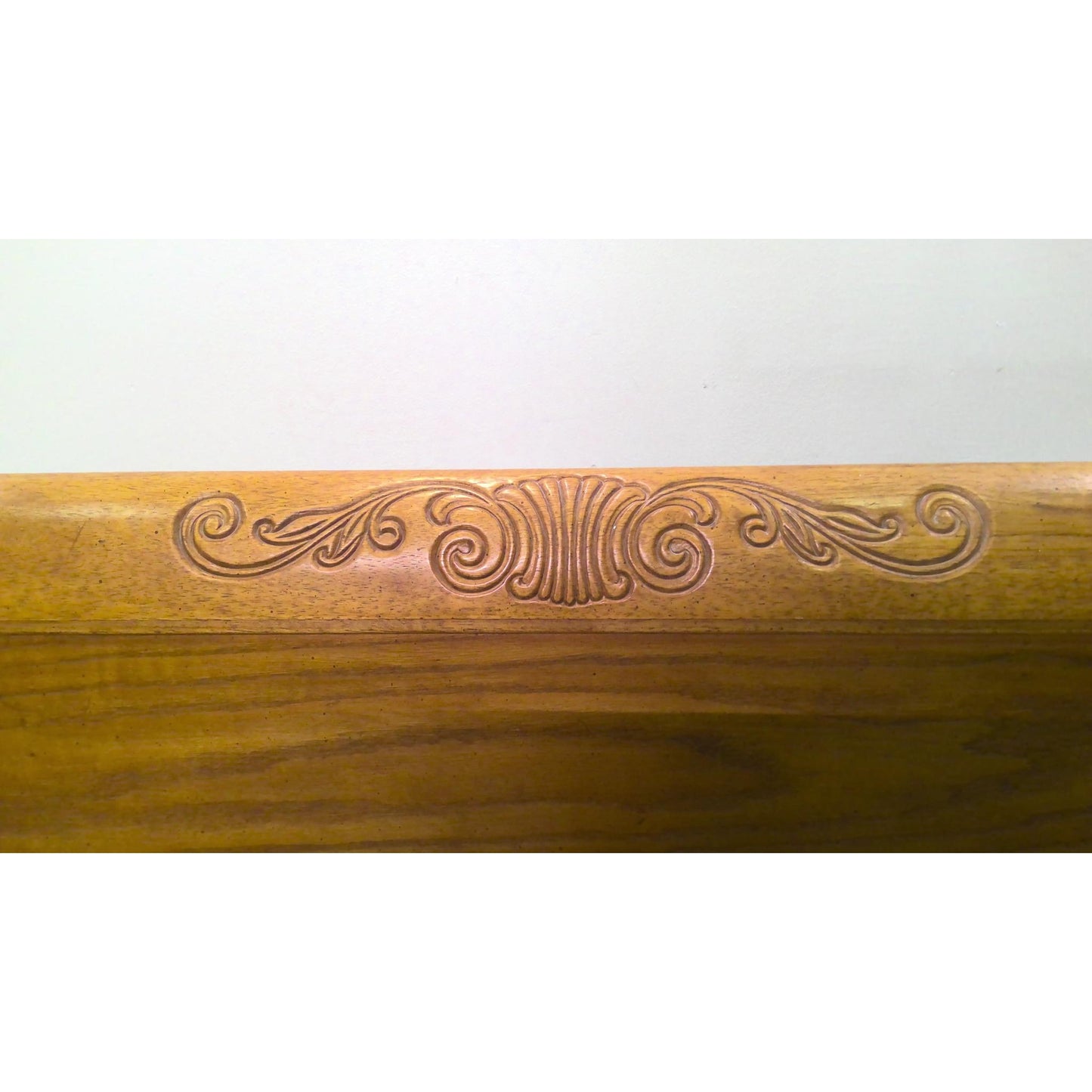Carved Oak Twin Bed Frame