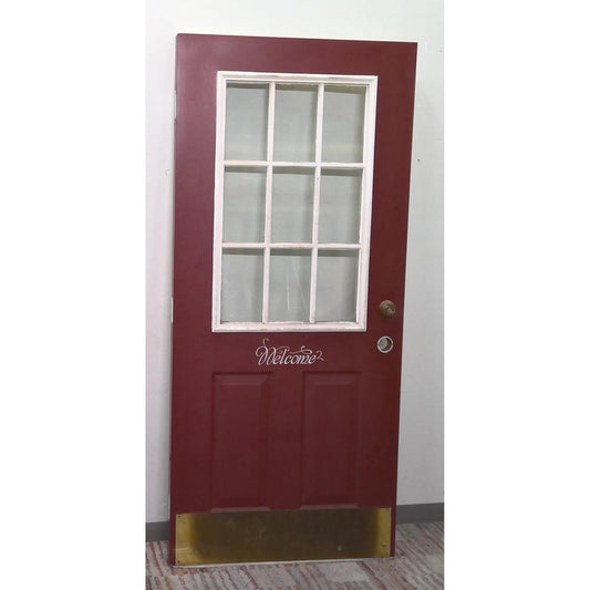 36" x 79" Red/White Entry Door