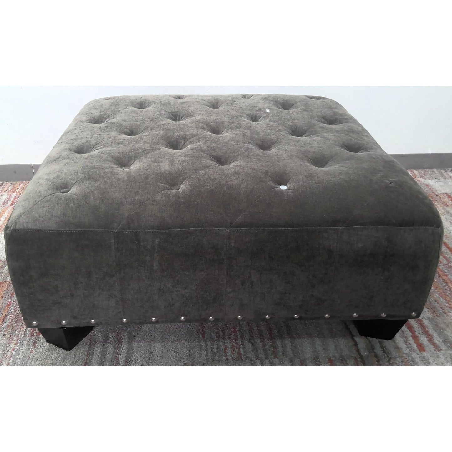 41" Gray Ottoman