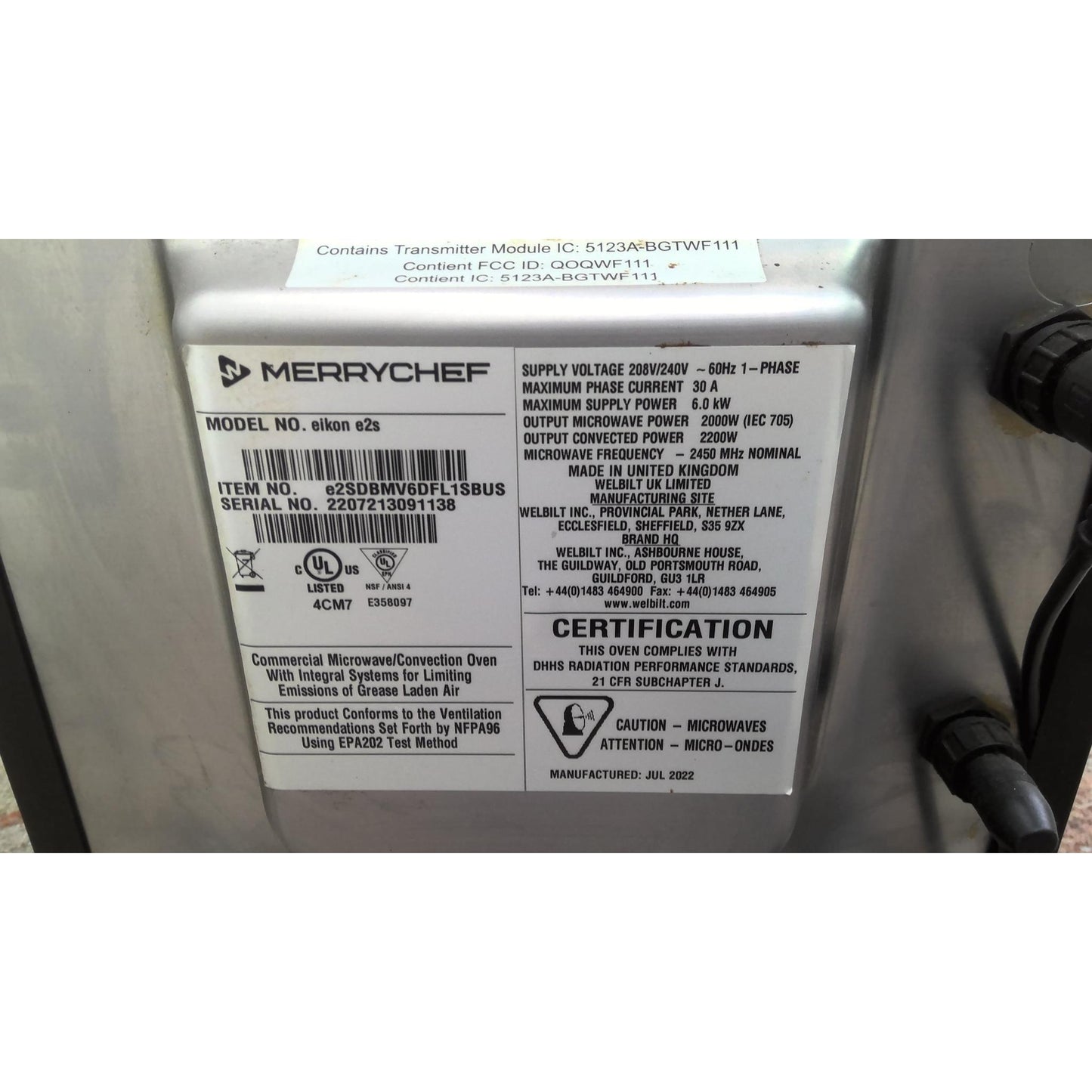 Merrychef Eikon E2S High-Power High-Speed Accelerated Cooking Countertop Oven