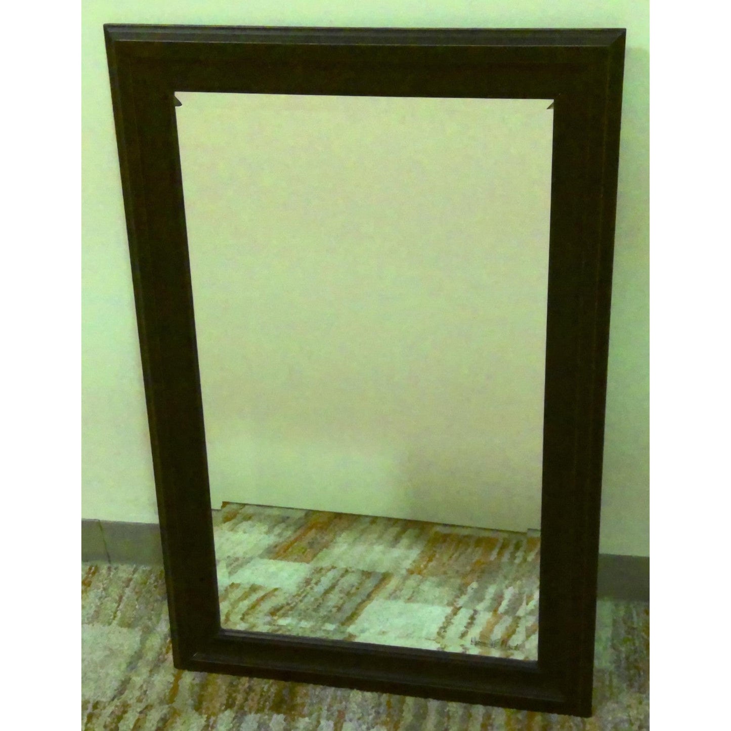 24" Wall Mirror with Walnut-Finished Frame