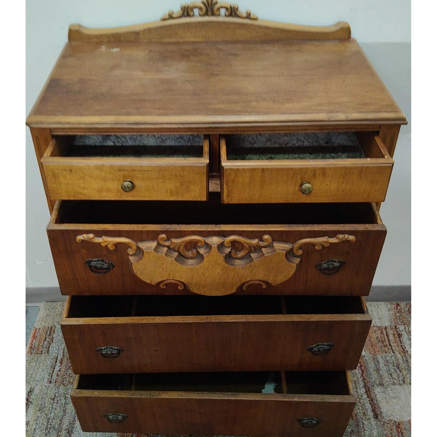 Vintage Ornate Wood Dresser