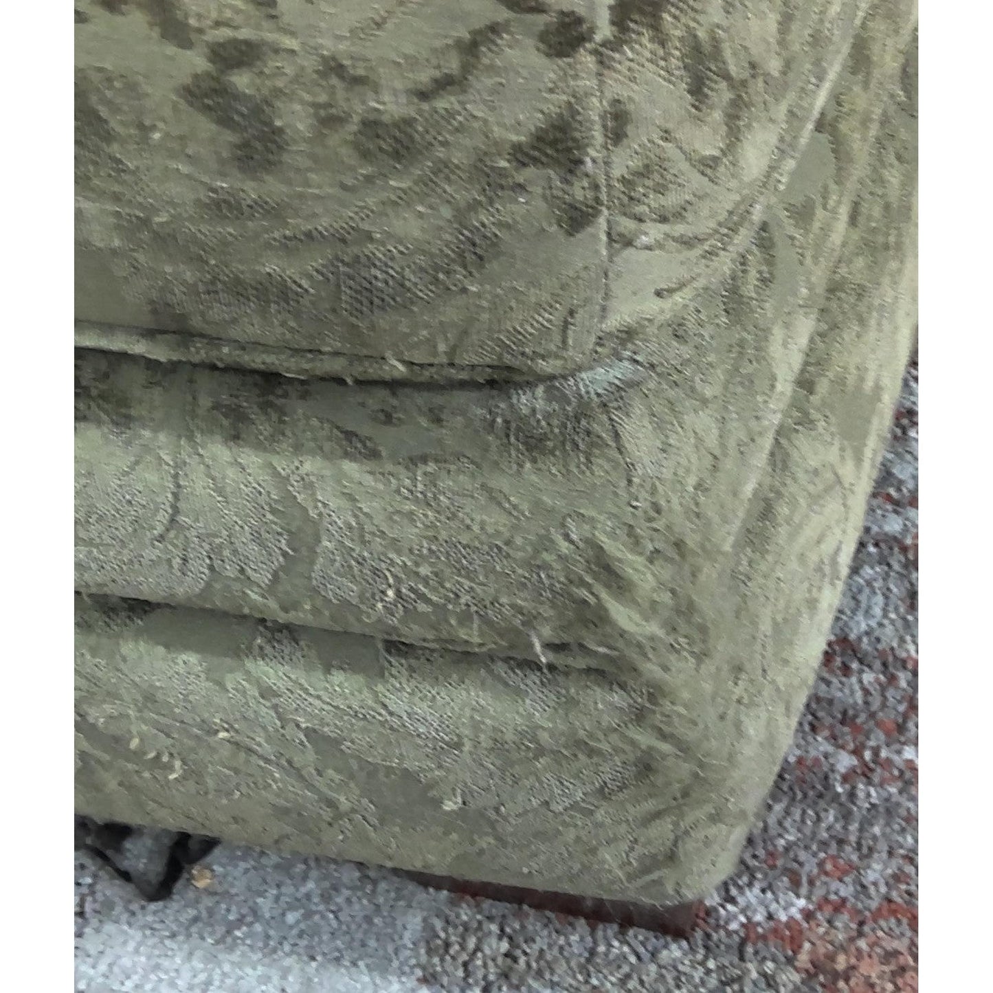 Green Floral Pattern Ottoman