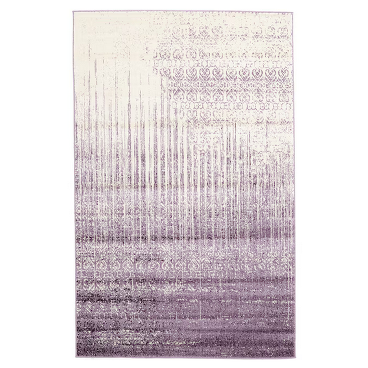 5' x 8' Loomed Purple/Ivory Rectangular Area Rug