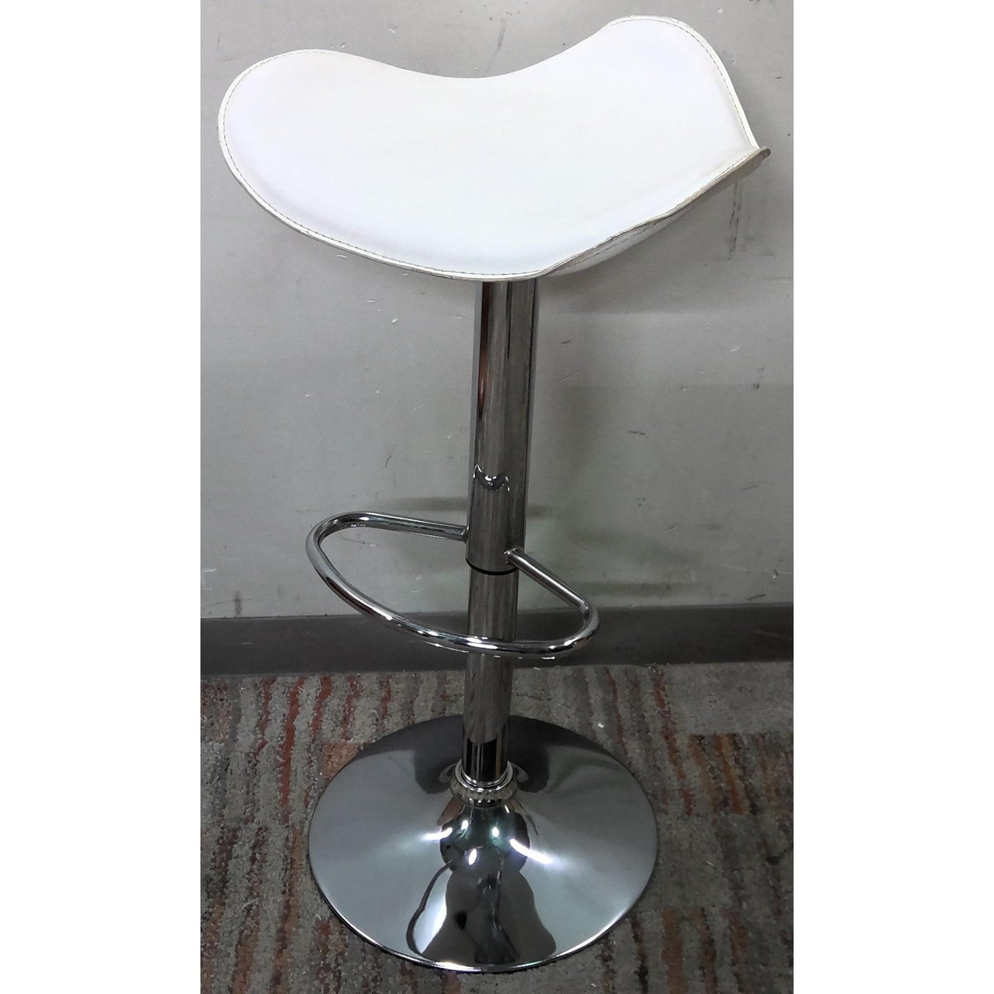 White Saddle Barstool