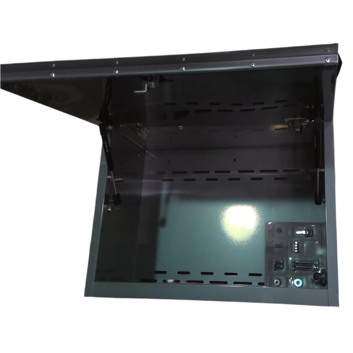 24" x 18" Black Diamond Plate Steel Wall Cabinet
