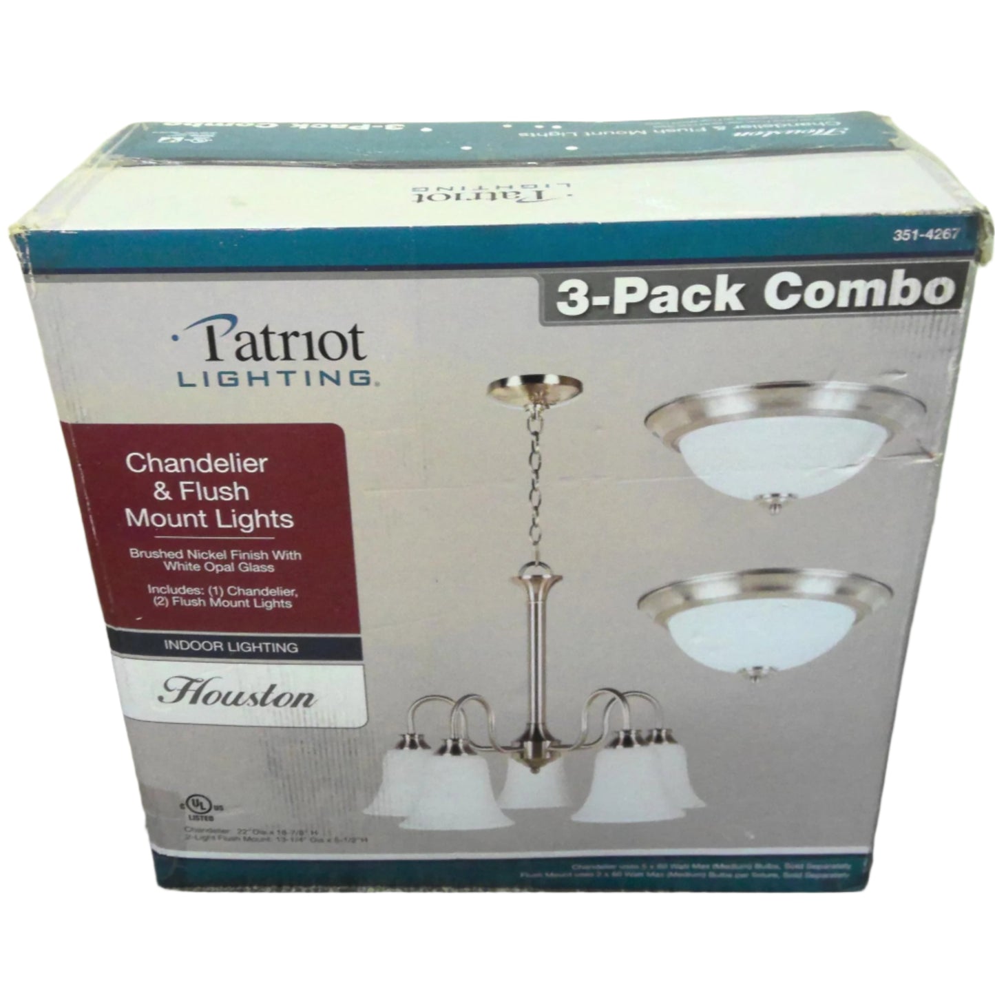 3-Piece Chandelier and Flush Mount Set