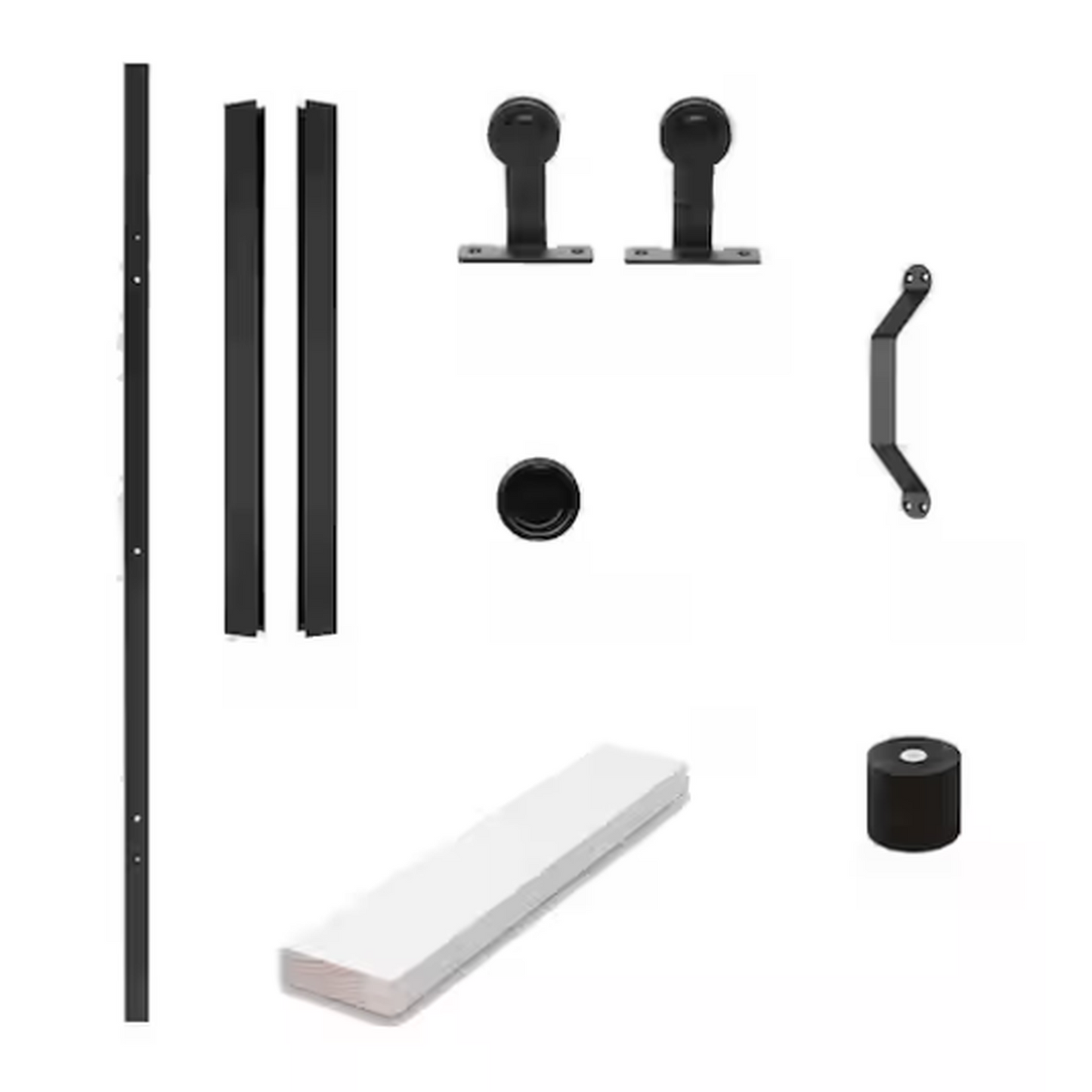 ReStore Select x 84 in. Matte Black Soft-Close Barn Door Sliding Door Hardware Kit THDJW224500006- GW