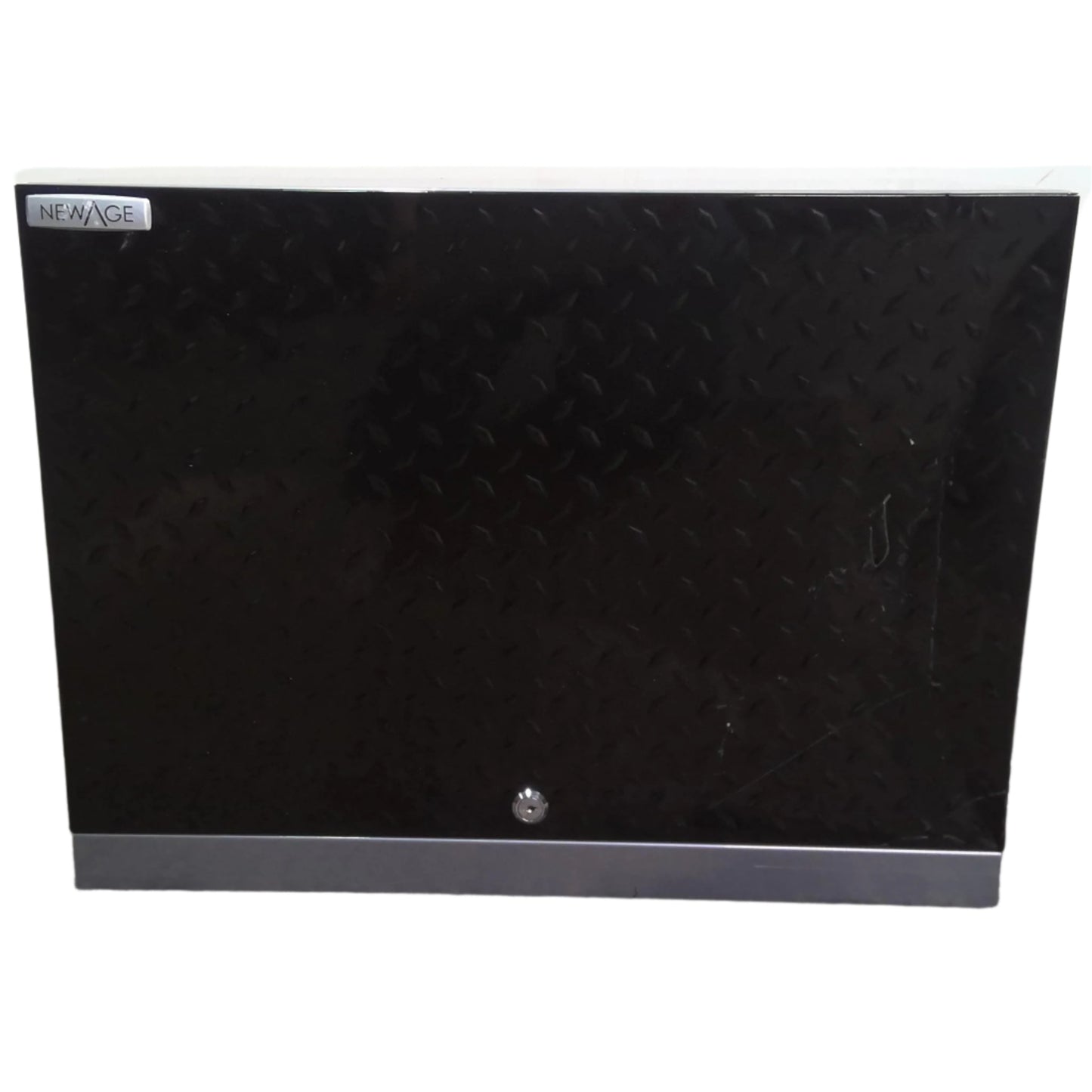 24" x 18" Black Diamond Plate Steel Wall Cabinet