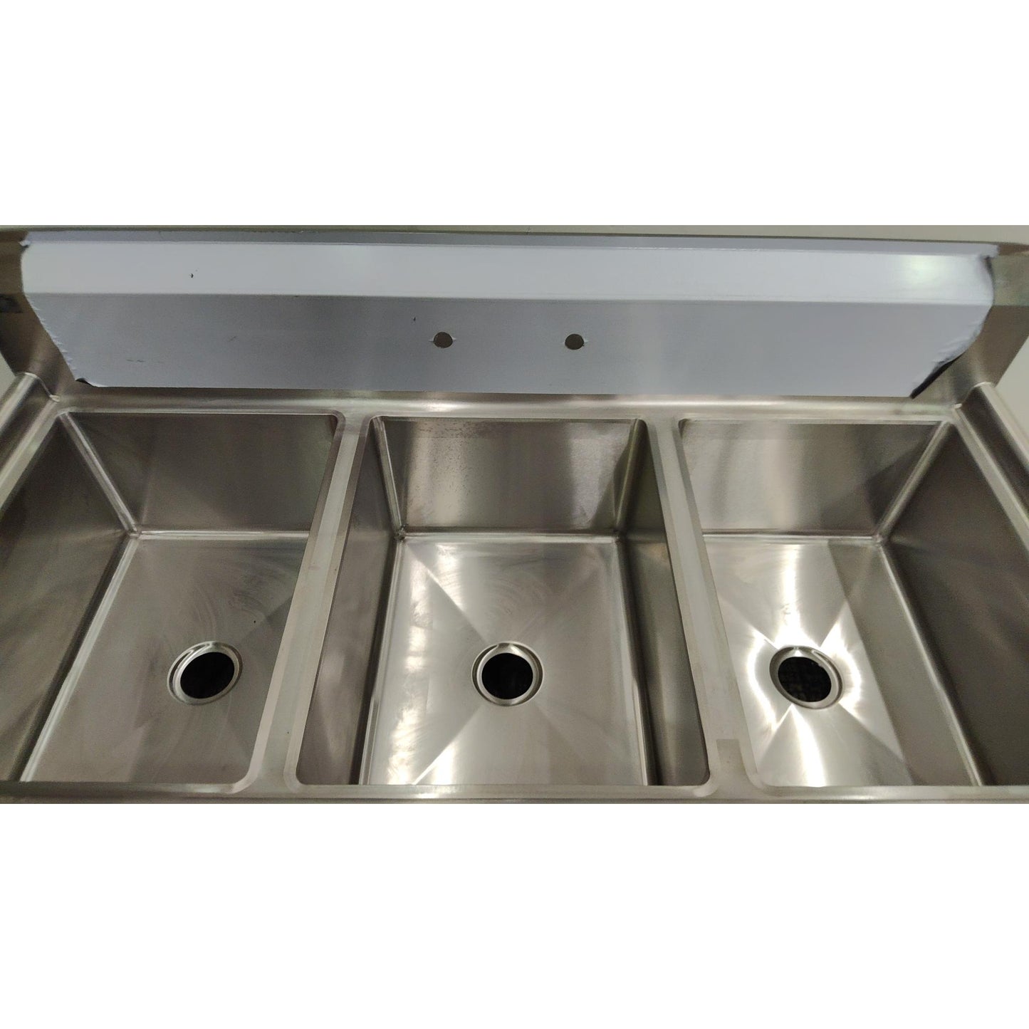 63" 3 Compartment Stainless Steel Service Sink