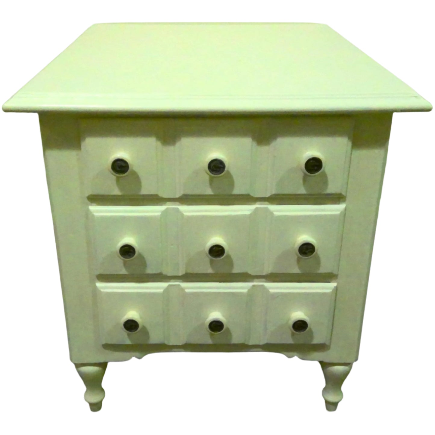 White 3-Drawer End Table