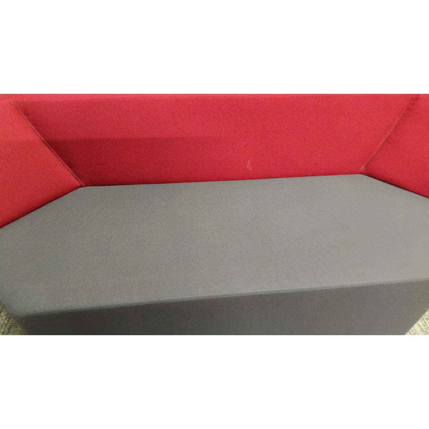 82" Red and Gray Sofa