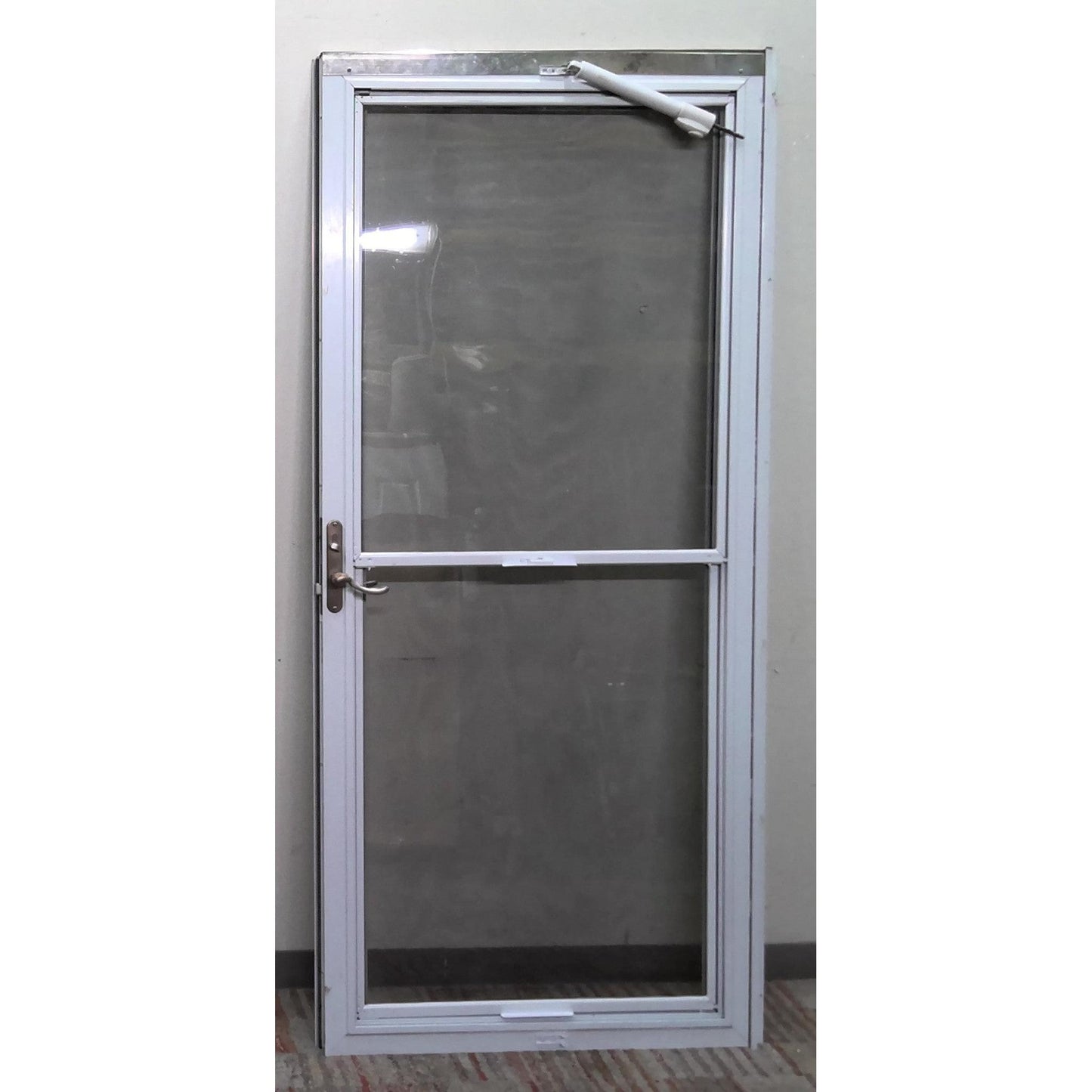 35" x 79.5" White Storm Door