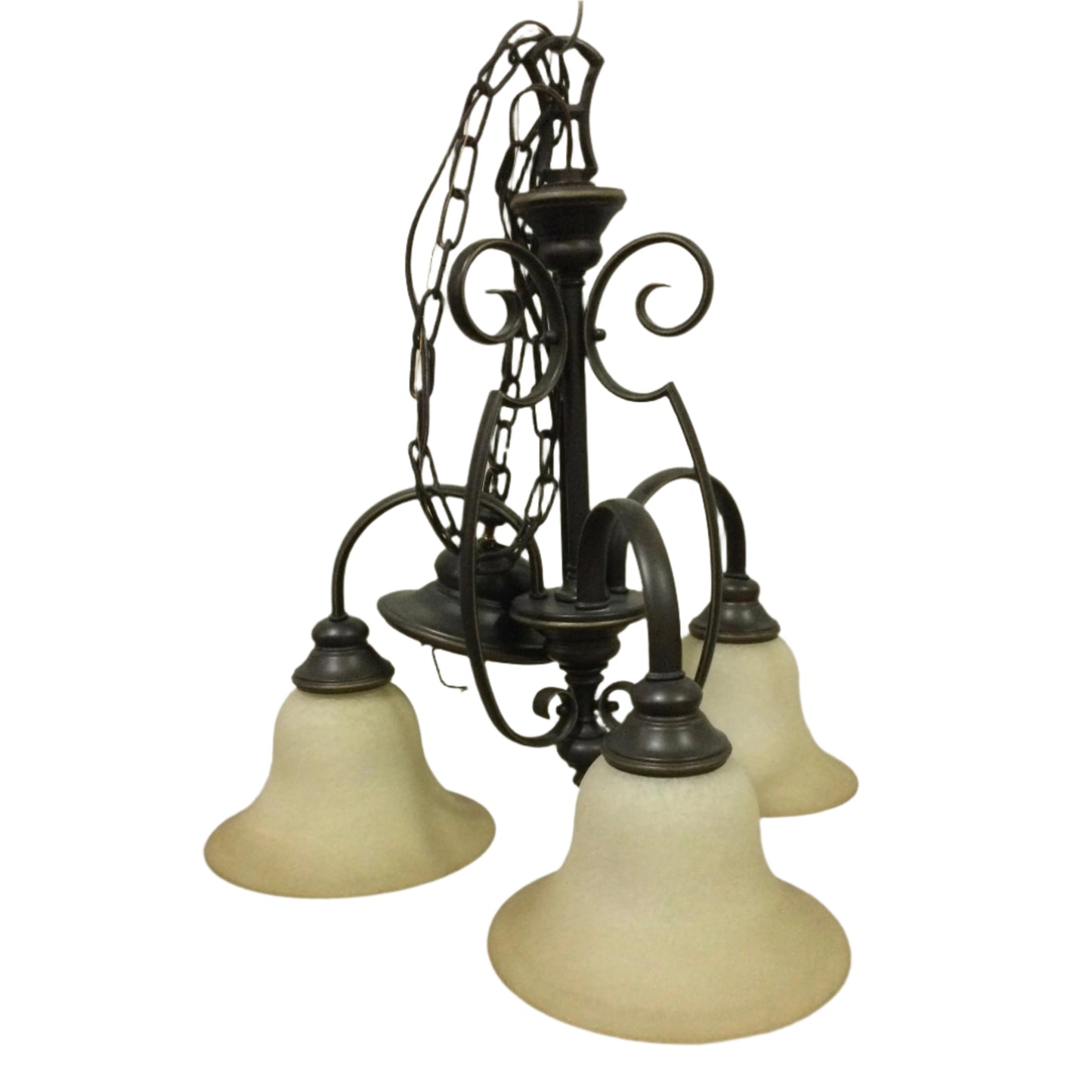 3-Light Antique Bronze Chandelier